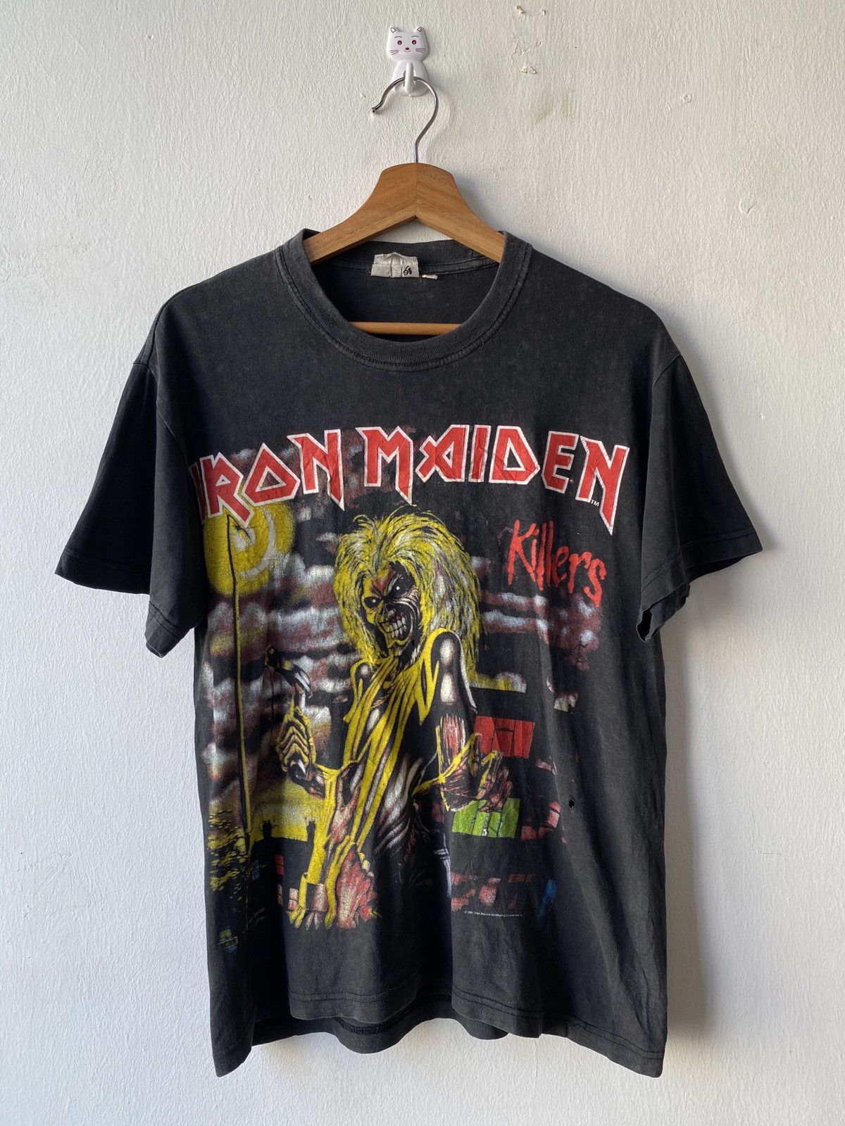 Band Tees × Iron Maiden × Vintage Vintage 80’s Iron Maiden Killers Album Distressed Band Tee Size US M / EU 48-50 / 2 - 5 Thumbnail