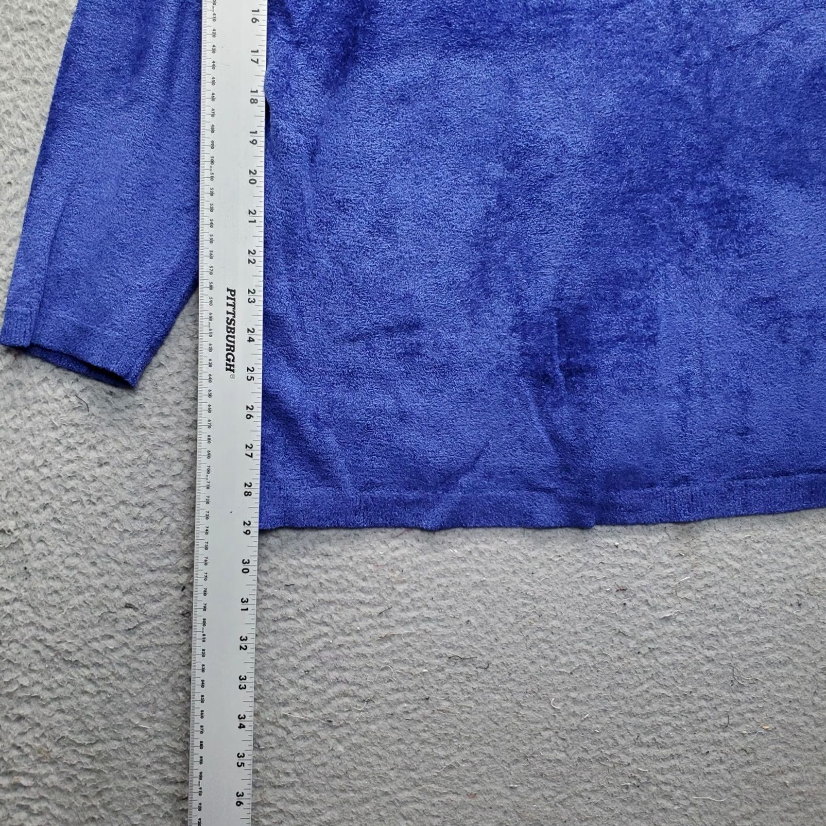 Coldwater Creek Coldwater Creek Womens Size 1X Blue Textured Fleece Sweatshirt Long Sleeve Pullover Crew Neck Shirt Size XL / US 12-14 / IT 48-50 - 3 Thumbnail