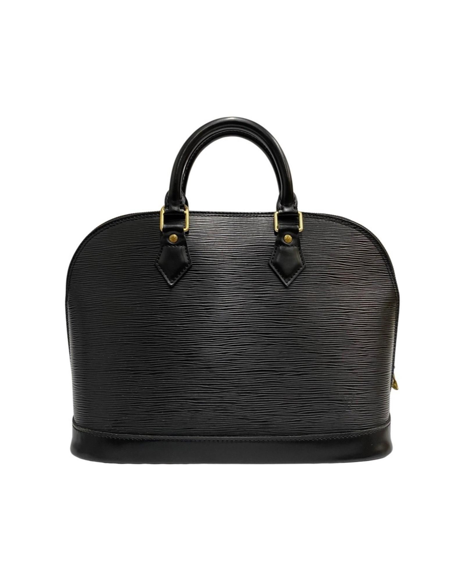 image of Louis Vuitton Sophisticated And Versatile Leather Handbag in Black, Women's