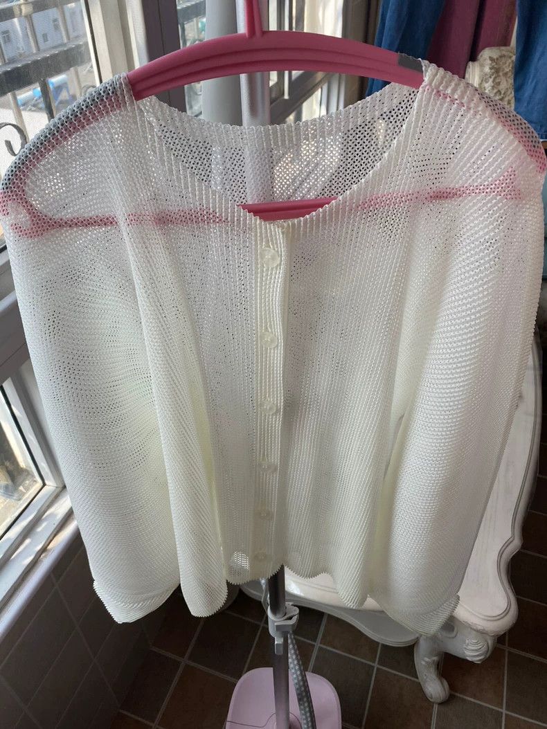 Issey Miyake Issey Miyake size:3 White cardigan Size XS / US 0-2 / IT 36-38 - 1 Thumbnail