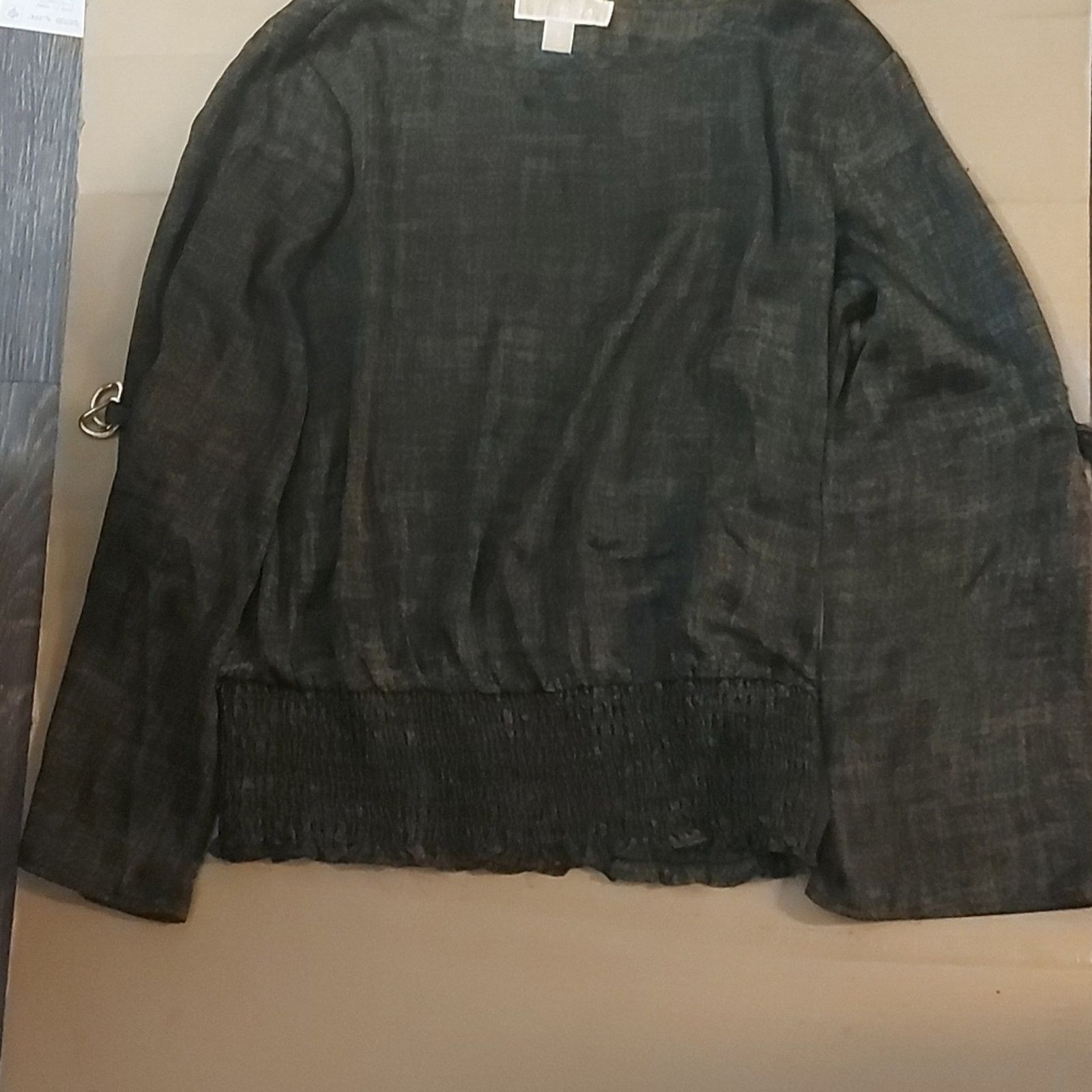 Michael Kors MICHAEL Michael Kors Green Long Sleeve Blouse S Size S / US 4 / IT 40 - 7 Thumbnail