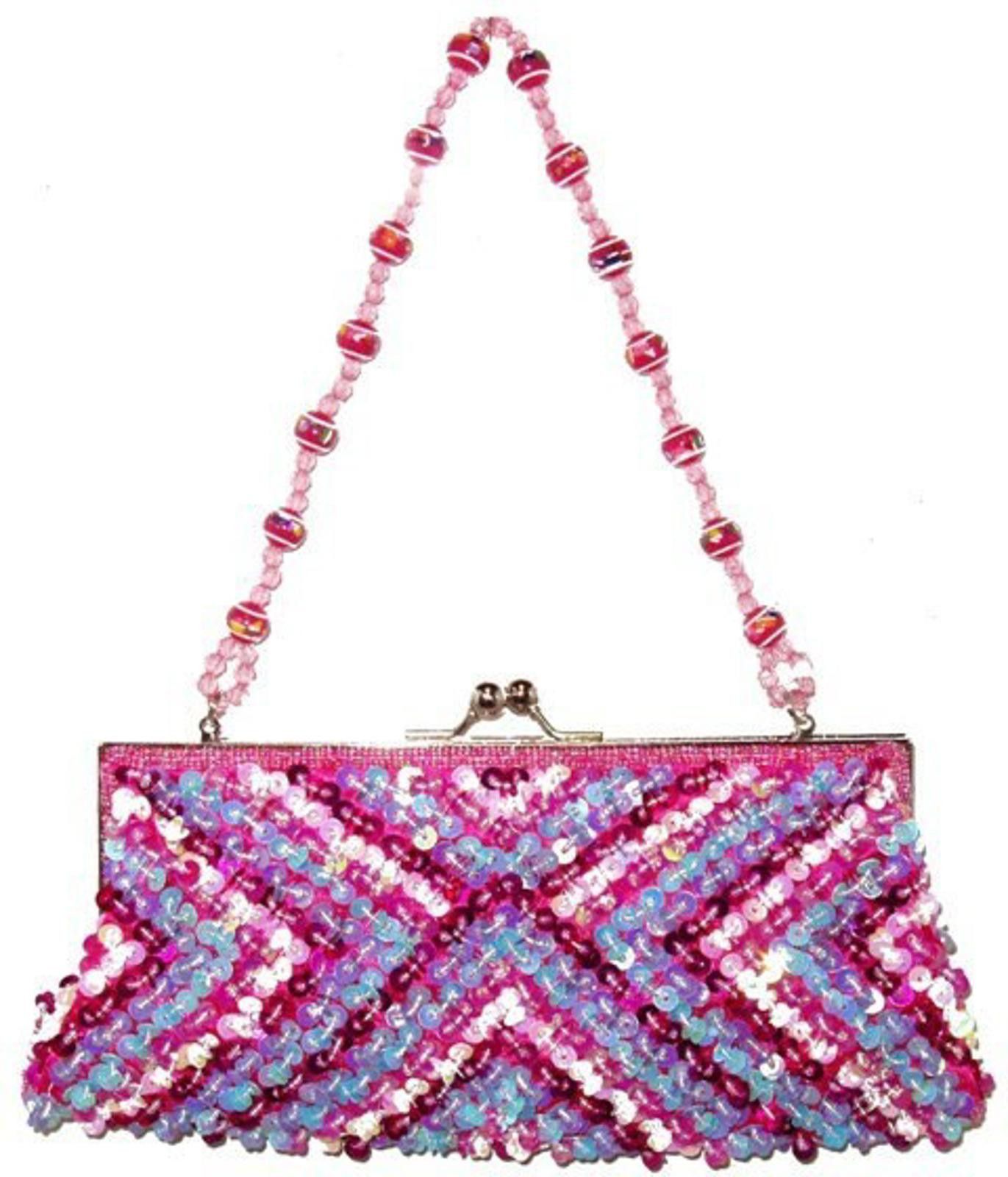 Pink Sequin Purse Pink Size ONE SIZE - 1 Preview