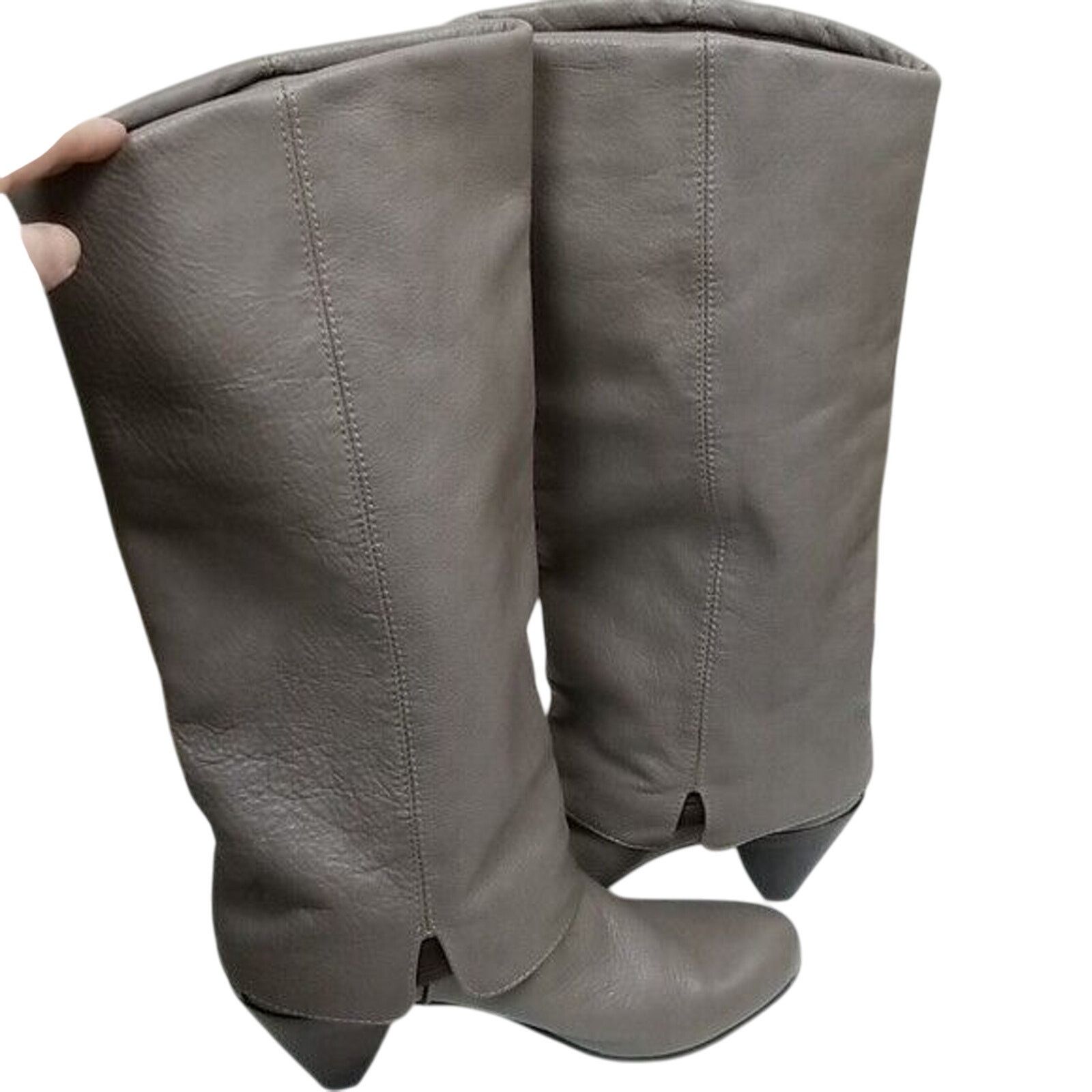 MILLY Lili Milll Mid Calf Boots Leather Heeled Boots Pull On Size US 8 / EU 41 - 6 Thumbnail