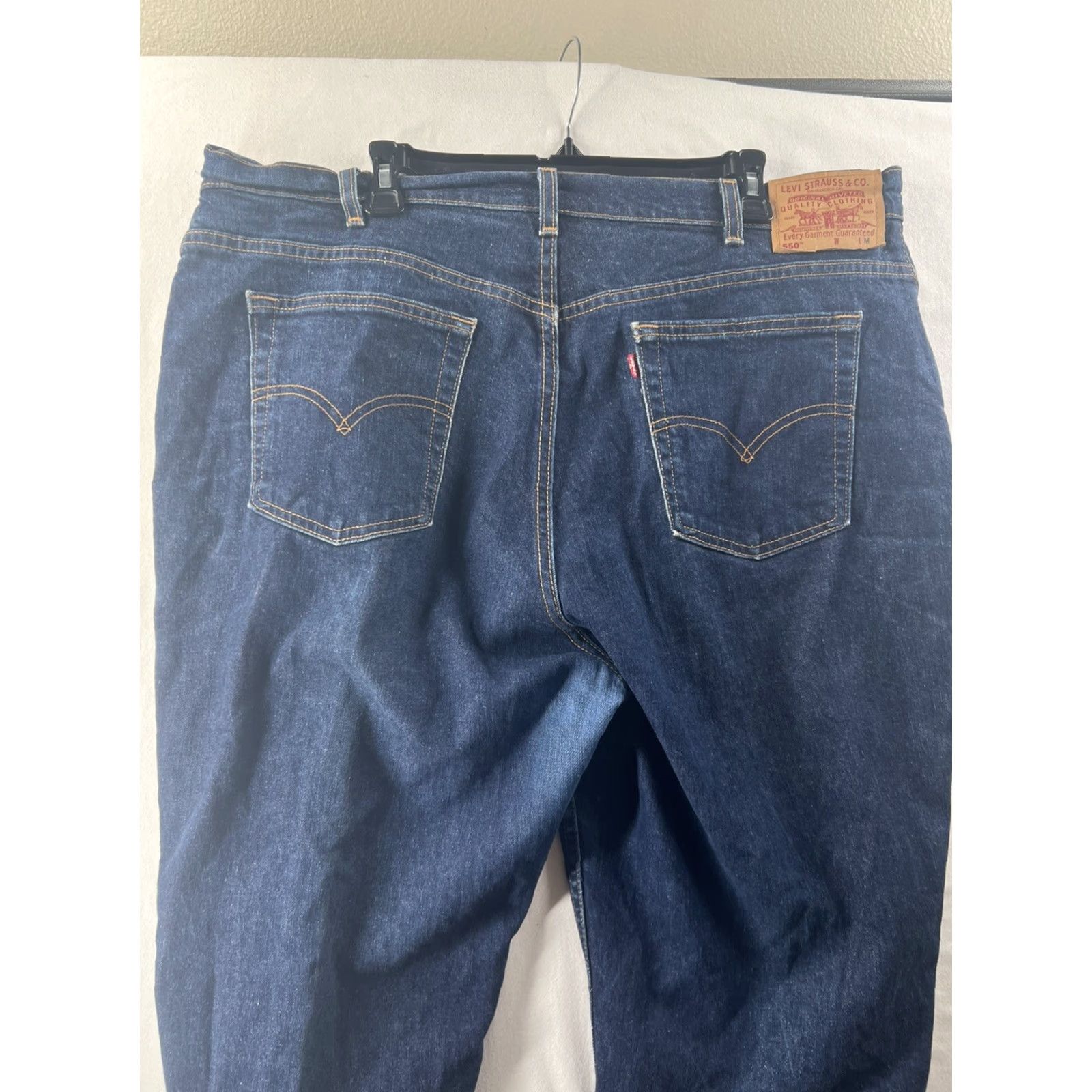 Levi's VINTAGE Levi's 550 Jeans Womens Relaxed Tapered 40x31 Blue Denim 90s Classic USA 100% Cotton Size 32" / US 10 / IT 46 - 2 Thumbnail
