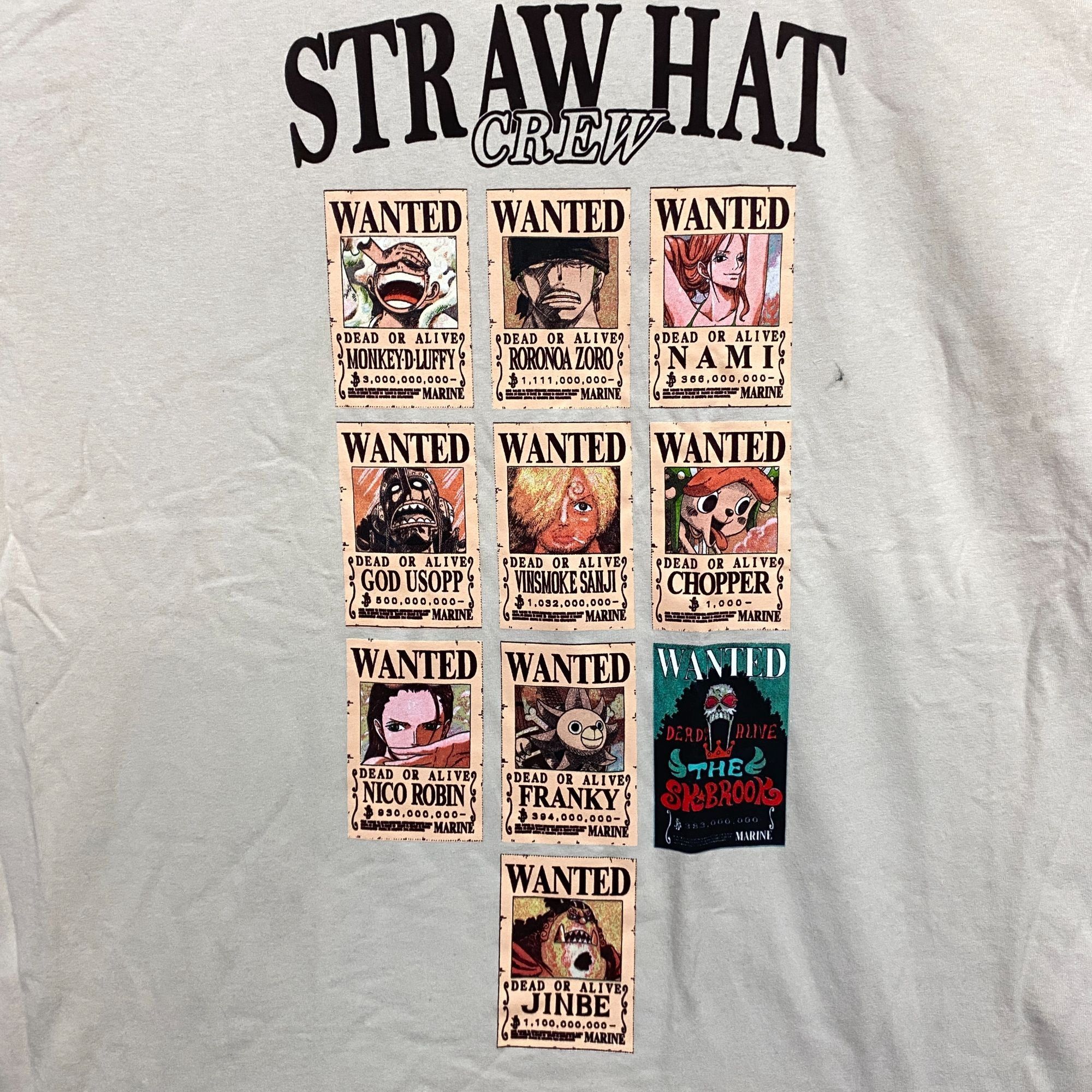 One Piece Straw Hat Crew Dead or Alive Wanted Posters One Piece Tee 2X Size US XXL / EU 58 / 5 - 2 Thumbnail