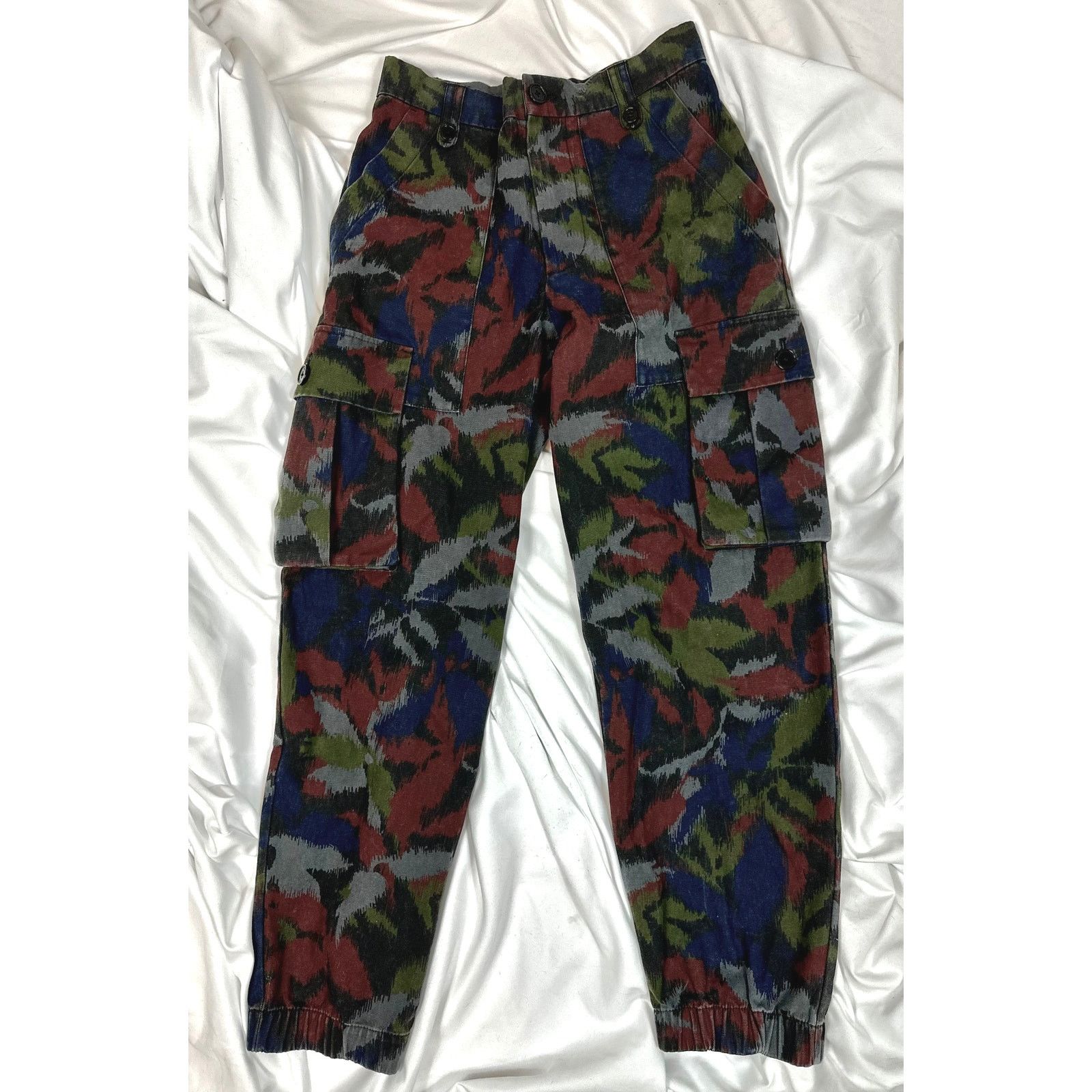Zadig & Voltaire Zadig & Voltaire Pilote Canvas Cargo Pants Dark Camo 34 (8) Size 30" / US 8 / IT 44 - 10 Thumbnail