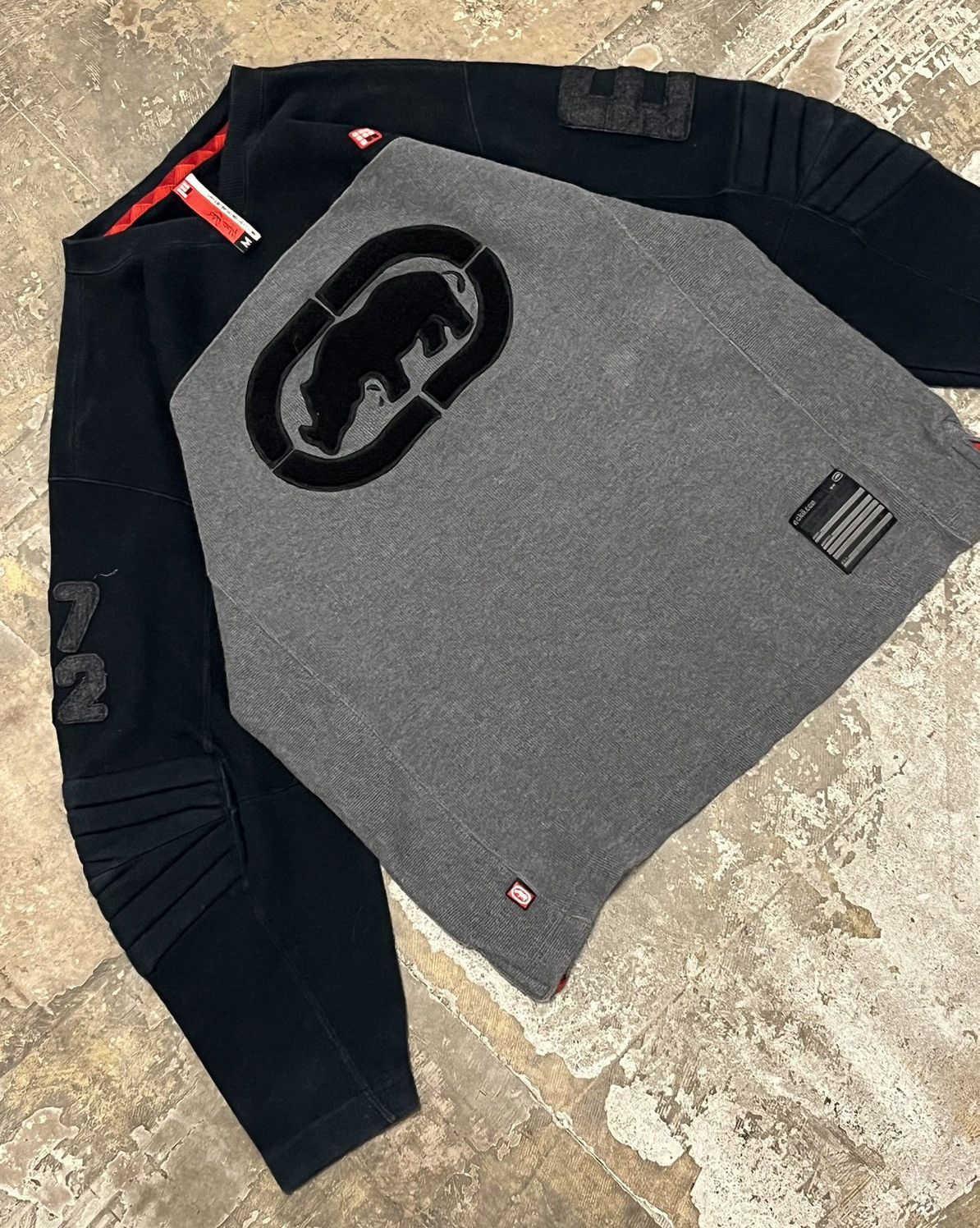 Ecko Unltd. × Vintage Ecko y2k streetwear heavy knit sweater/crewneck Size US M / EU 48-50 / 2 - 1 Thumbnail