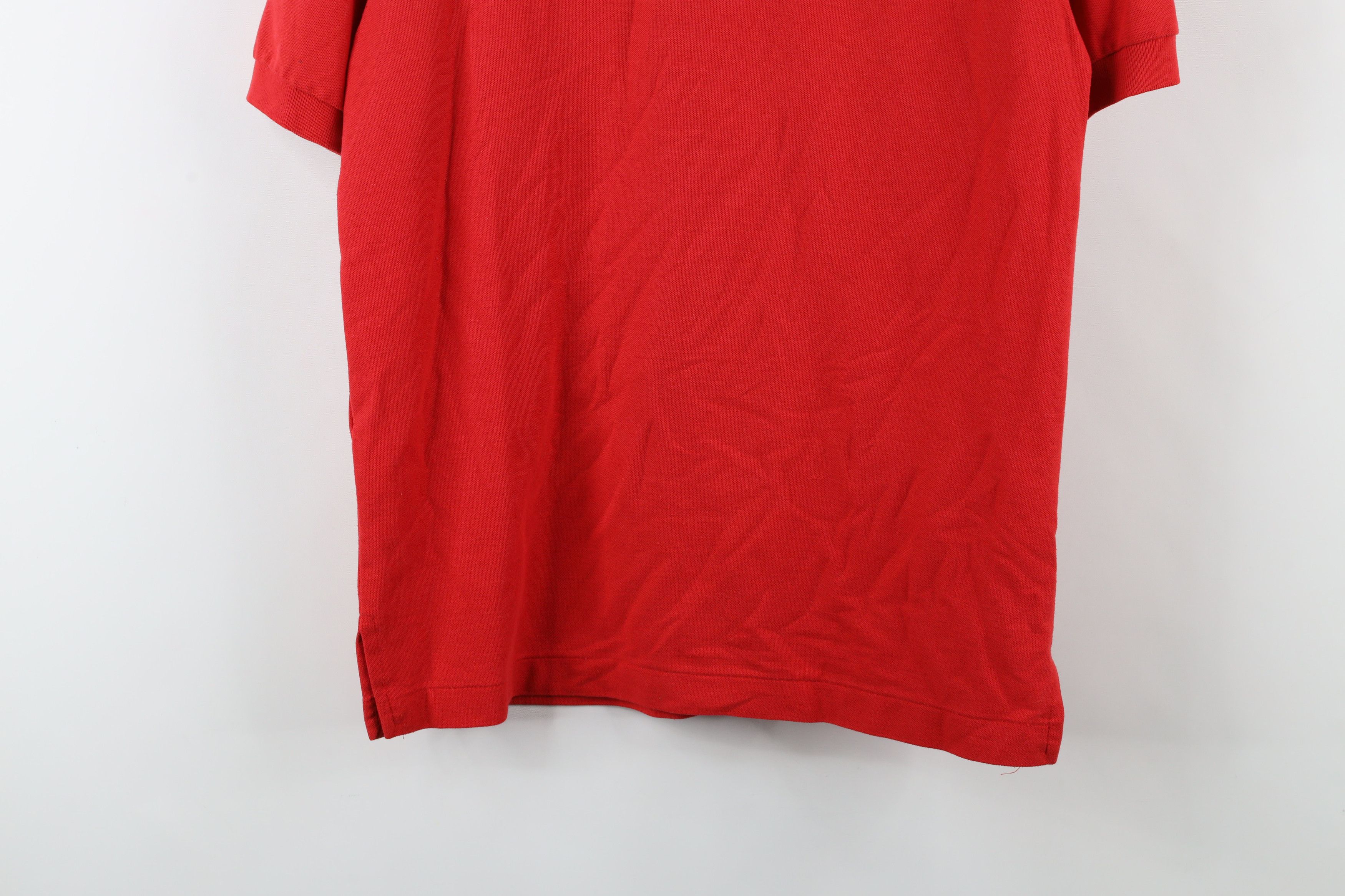 Levi's × Vintage Vintage 80s Levis Spell Out Knit Short Sleeve Polo Shirt Red Size US M / EU 48-50 / 2 - 9 Thumbnail