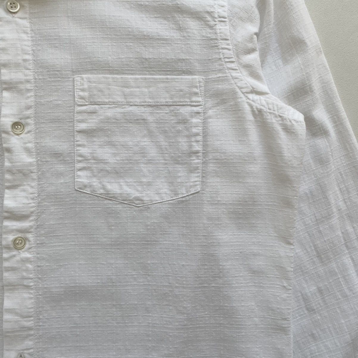 Maison Margiela S/S 03 White Grid Boucle Cotton Shirt Size US M / EU 48-50 / 2 - 7 Thumbnail
