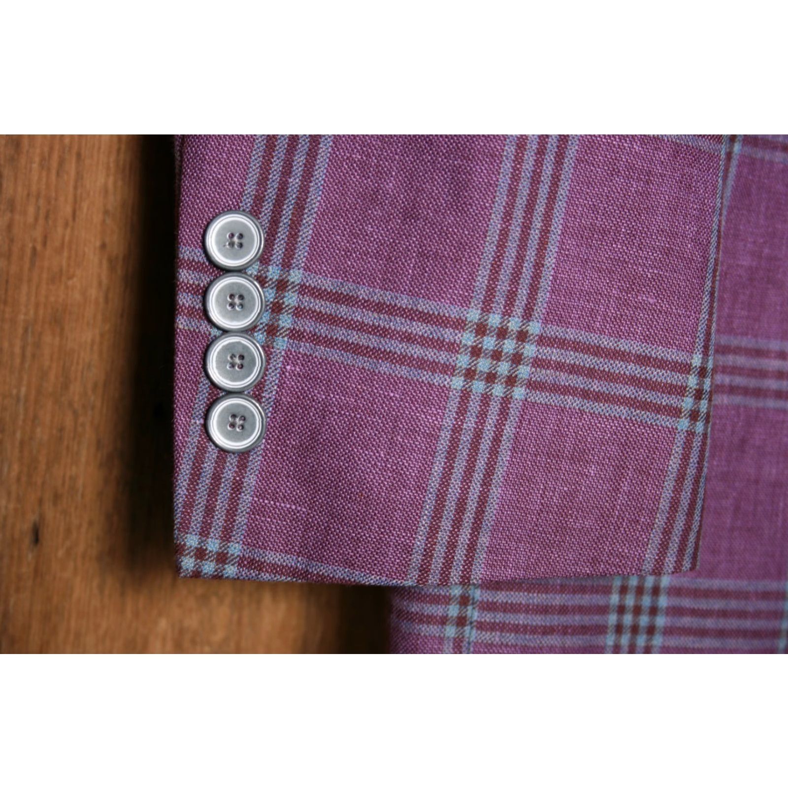 Hart Schaffner Marx Hart Schaffner Marx Sport Coat Jacket Notch Lapel Plaid Wool/Linen/Silk Blend 39R Men Multicolor 60/37/3 Double-Vented 2-Button Front XL? Size US XXS / EU 40 - 4 Thumbnail