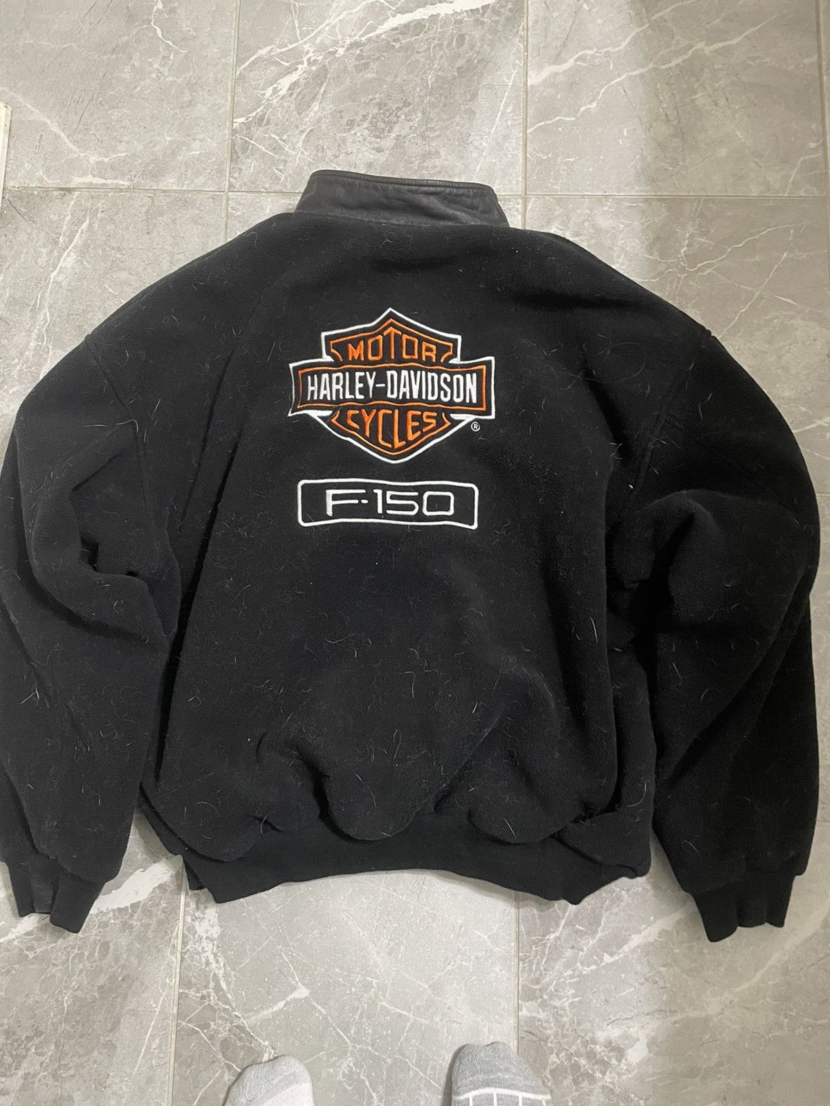 Harley Davidson Vintage Ford X Harley bomber Fleece Jacket Size US XXL / EU 58 / 5 - 3 Thumbnail