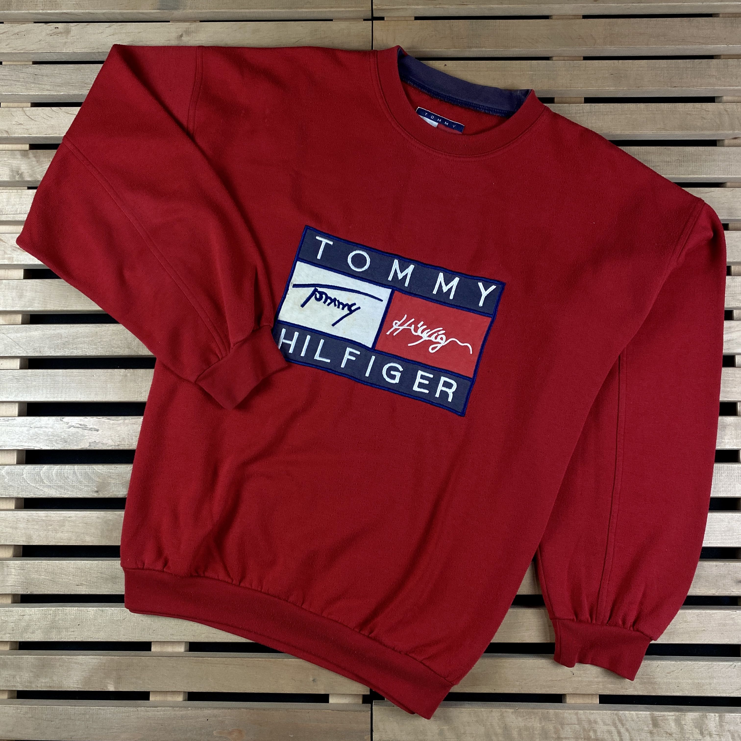 Tommy Hilfiger × Vintage Mens Vintage Long Sleeve Sweatshirt Tommy Hilfiger Size XL Size US XL / EU 56 / 4 - 1 Thumbnail
