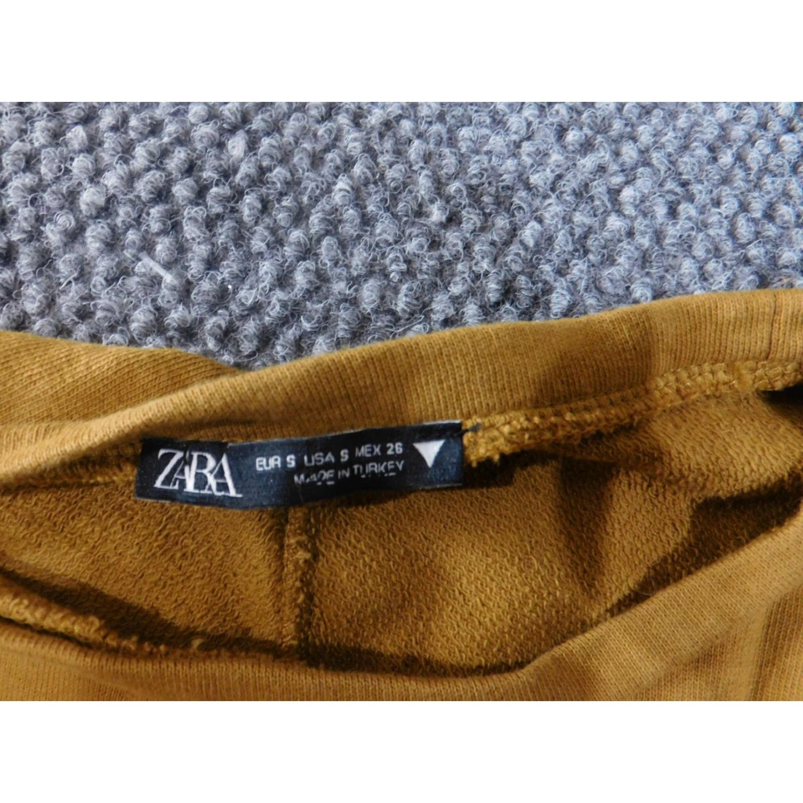 Zara Zara Women Dress Short Solid Brown Cotton Stretch A-Line Casual Size 28" / US 6 / IT 42 - 4 Thumbnail