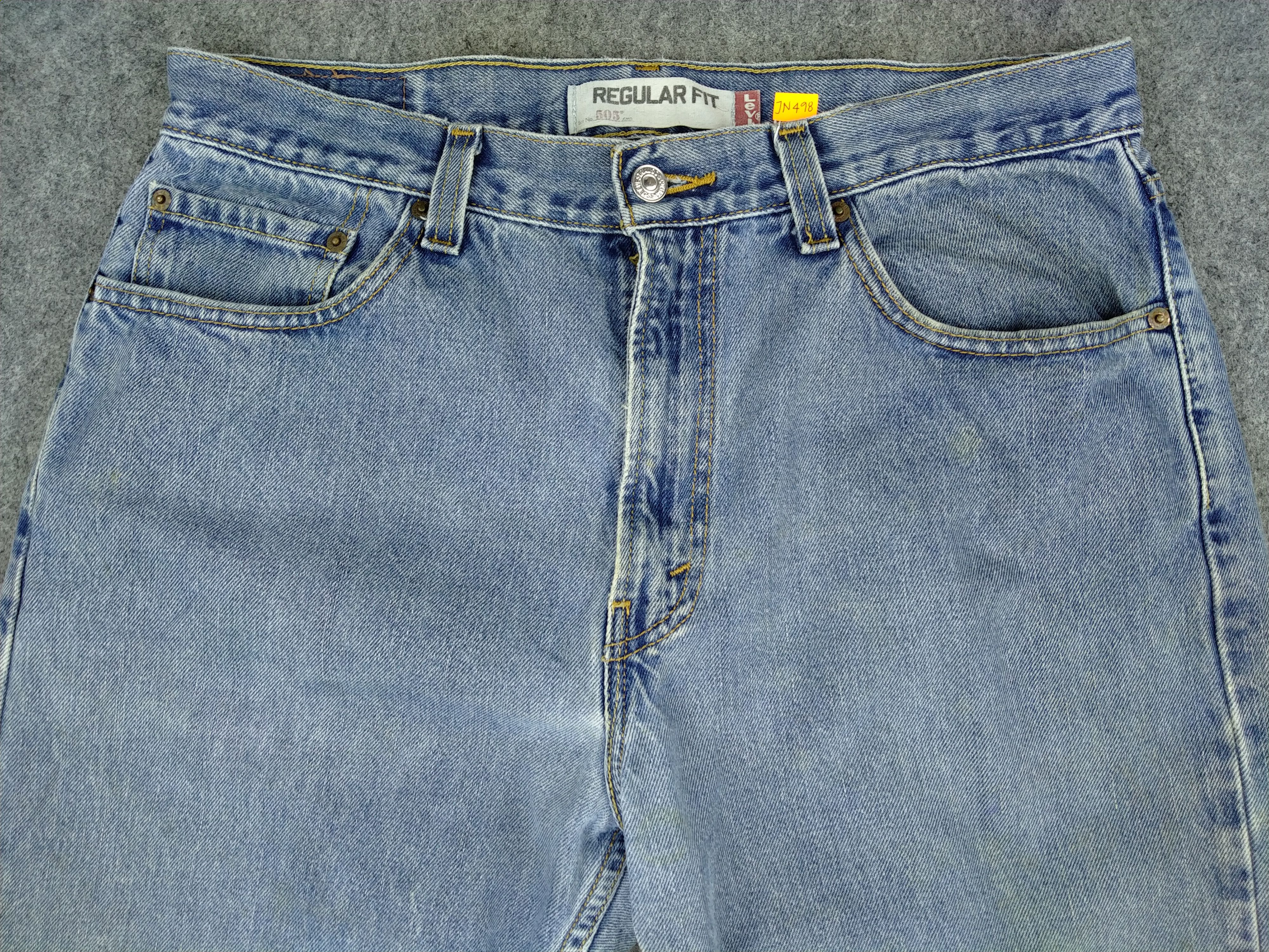 Levi's Vintage Levi's 505 Regular Fit Denim 34 x 32 -JN498 Size US 34 / EU 50 - 3 Thumbnail