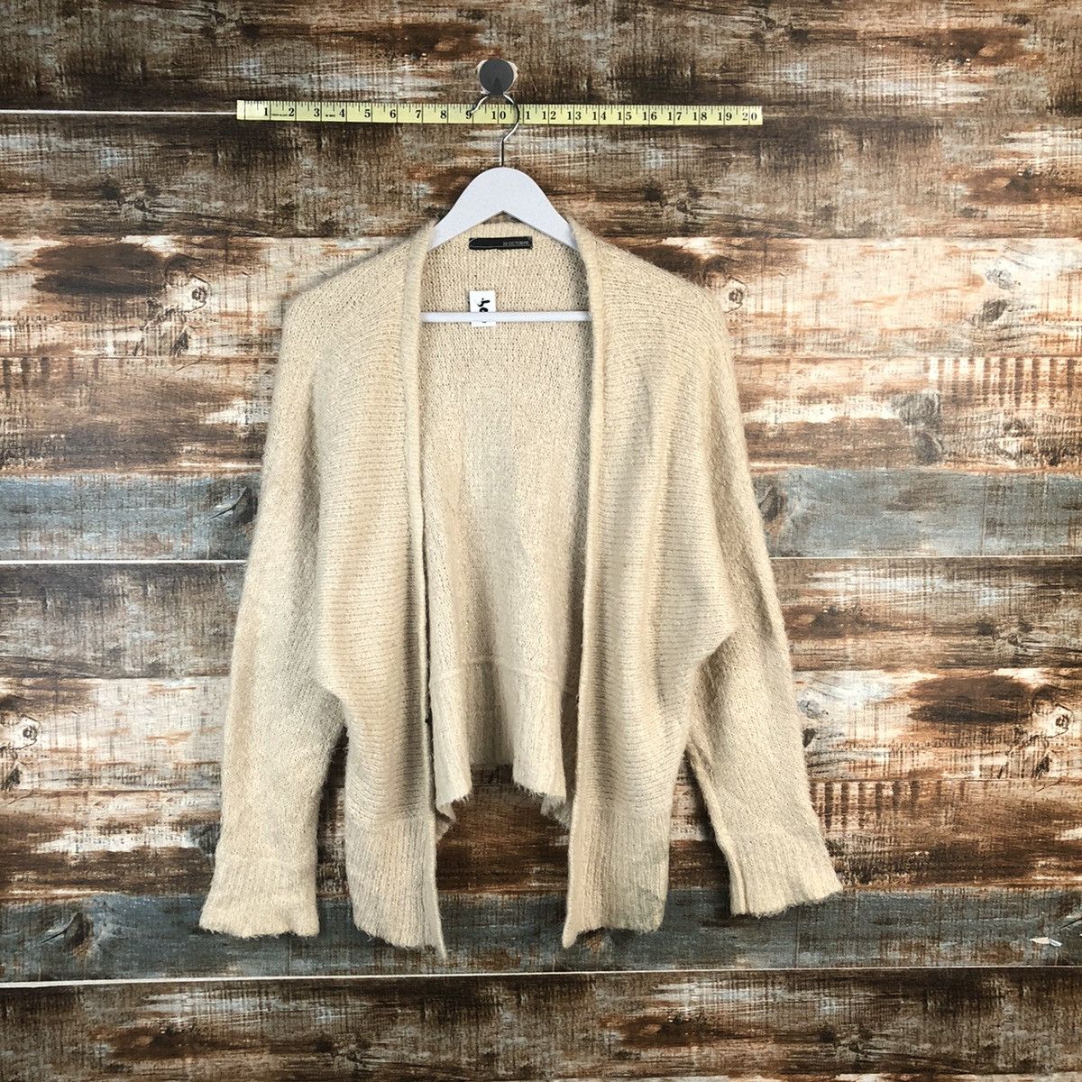 Homespun Knitwear DL 22 Octobre Brown Cardigan mohair Knitwear #C033 Size US L / EU 52-54 / 3 - 1 Thumbnail