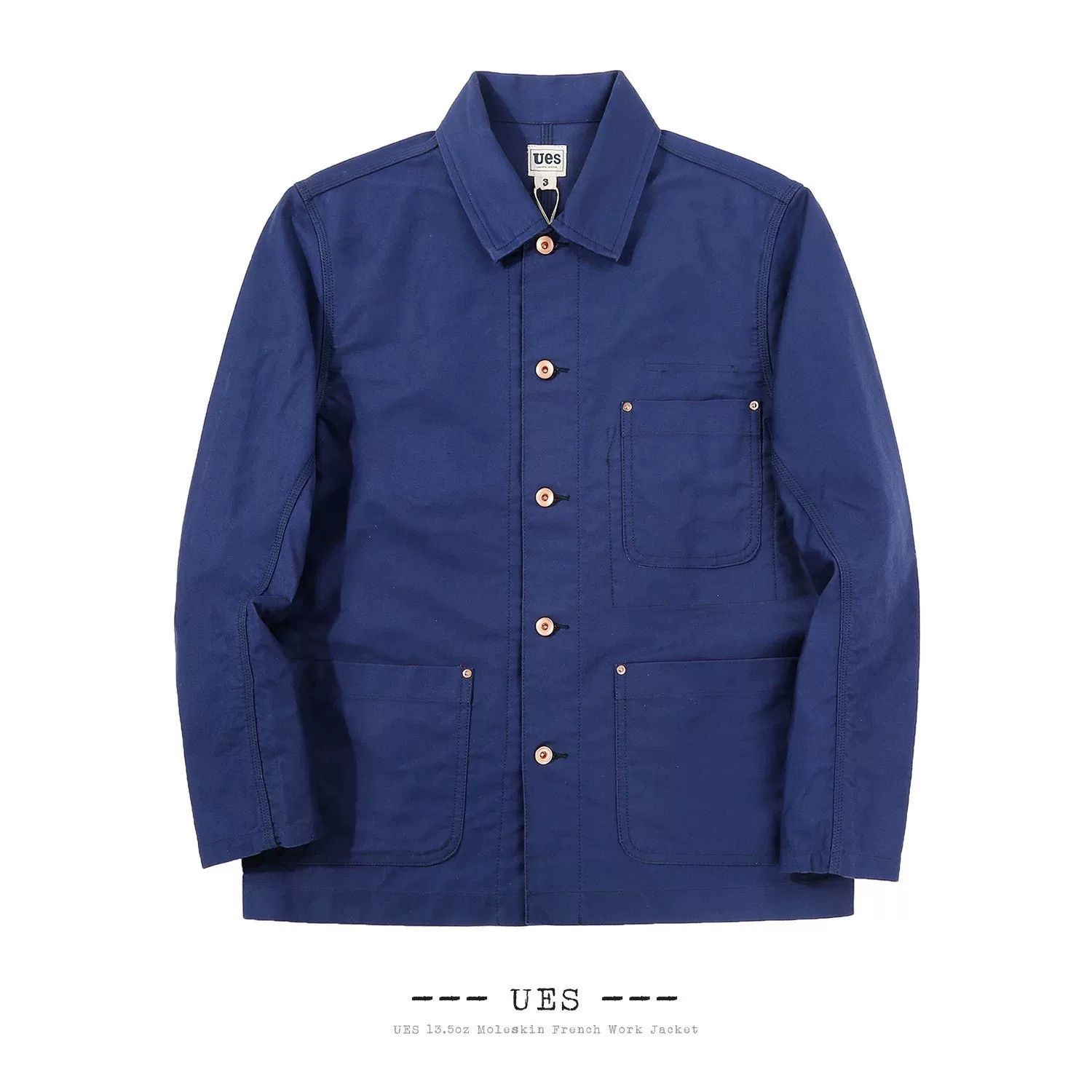 UES Japan UES French Work Jacket Moleskin 13.5oz Size US L / EU 52-54 / 3 - 1 Thumbnail