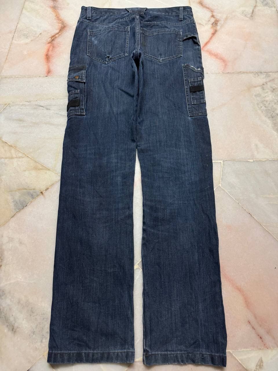 Rusty Trashed💥Vtg Bluster Multipocket Double Knee Distressed Jean Size US 31 - 16 Thumbnail