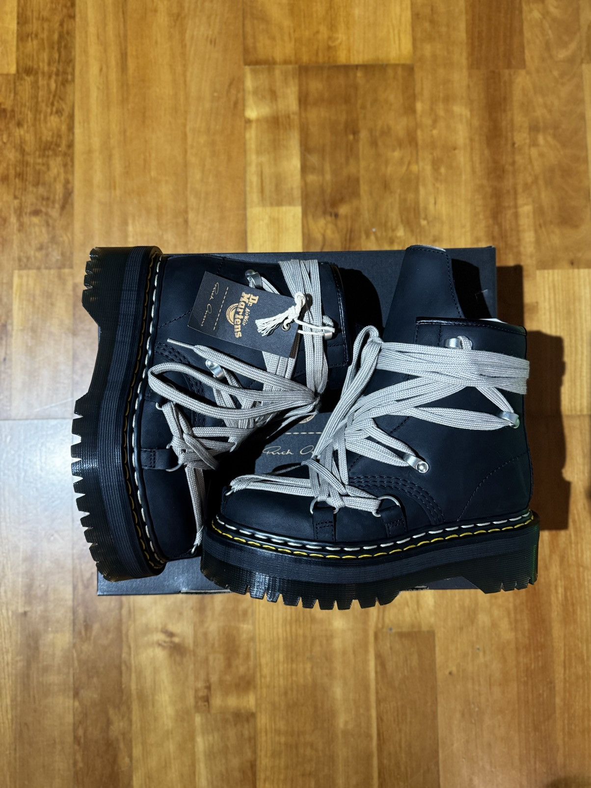 Dr. Martens × Rick Owens Dr. Martens x Rick Owens 1460 Megalace Quad Platform Boots Size US 5 / IT 35 - 3 Thumbnail