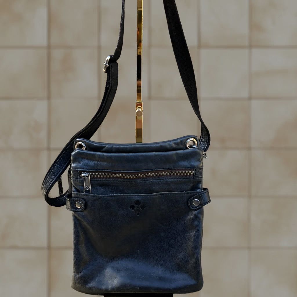 Patricia Nash PATRICIA NASH Crossbody Purse Bag Black Leather Square Women's Small 10.5" W x 9" H Strap Crossbody Designer Size ONE SIZE - 1 Thumbnail
