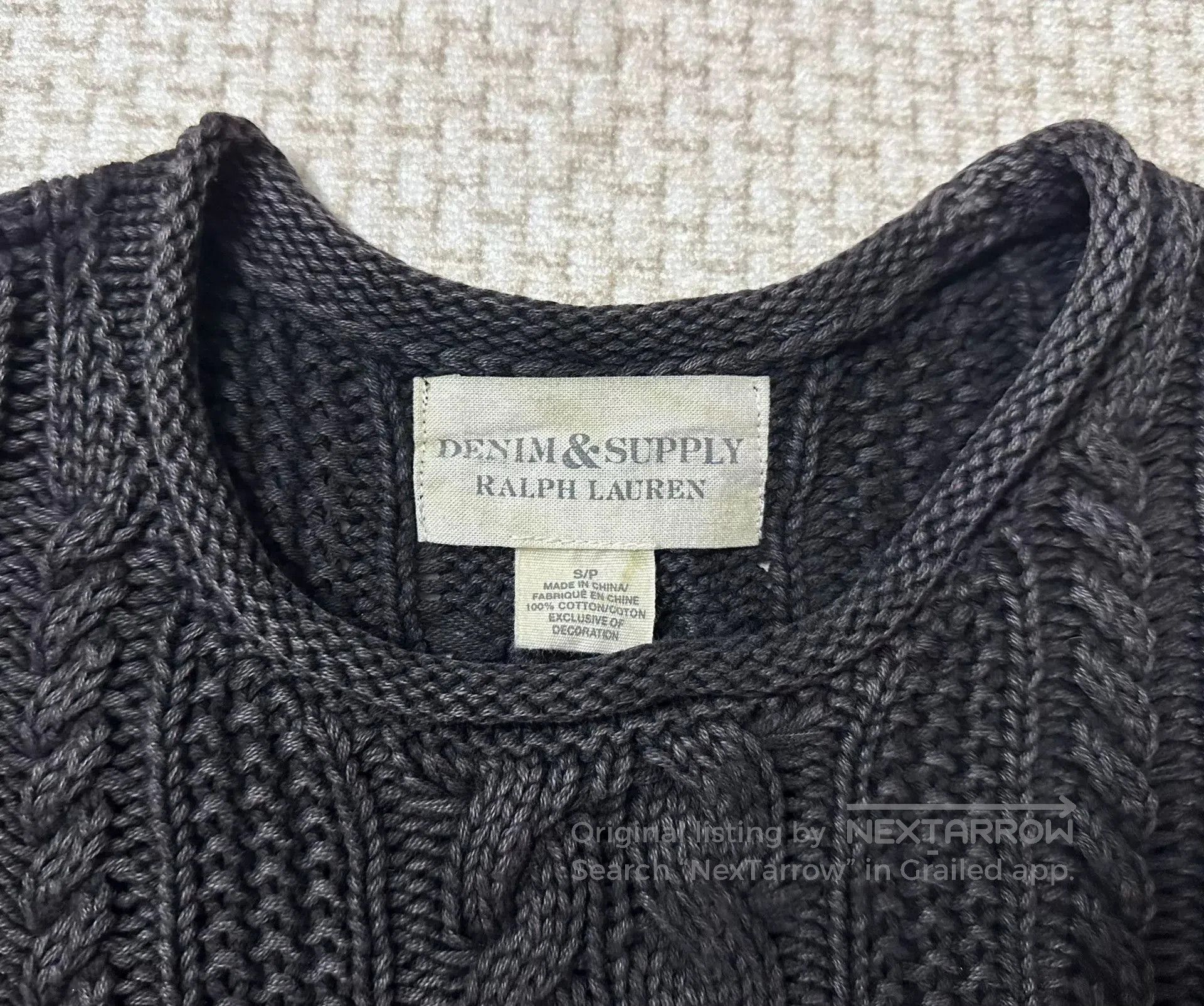 Denim & Supply Ralph Lauren Ralph Lauren Denim Supply Cable Knit Sweater. Size US S / EU 44-46 / 1 - 3 Thumbnail