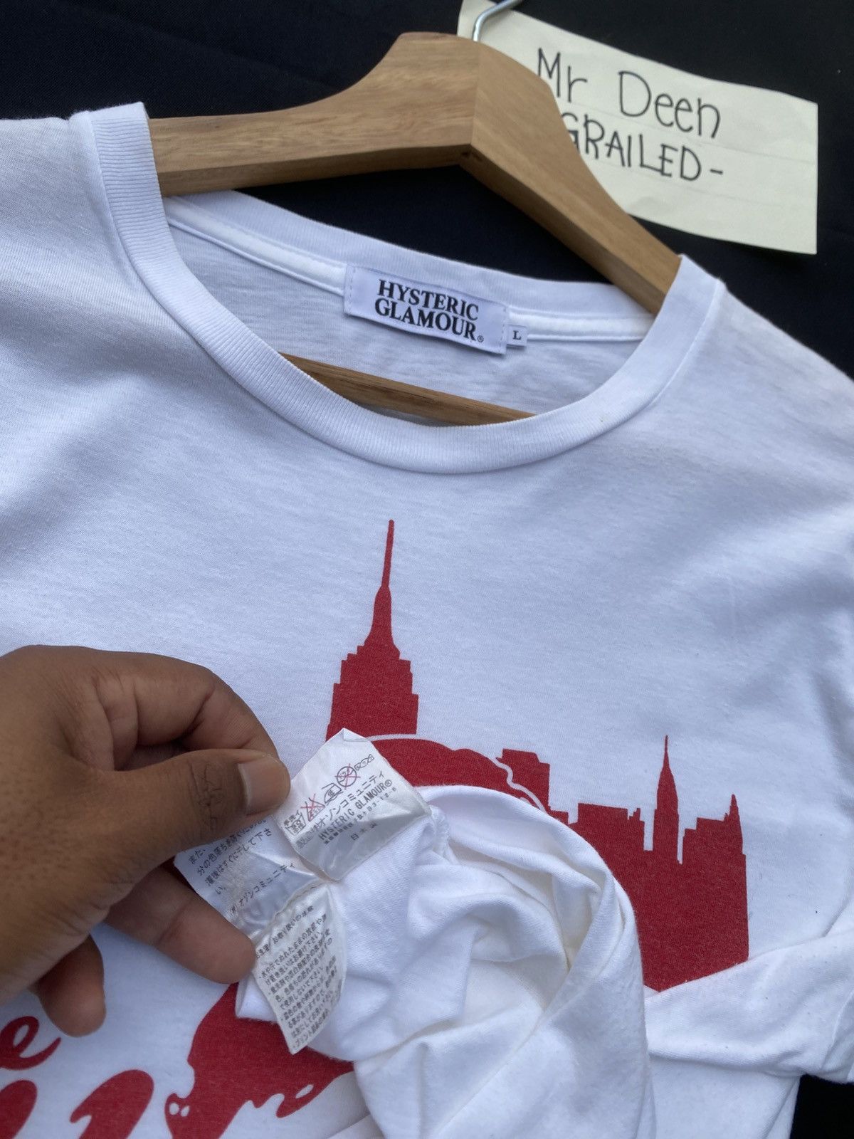 Hysteric Glamour Rare Hysteric Glamour New York City White Tshirt Size US M / EU 48-50 / 2 - 16 Thumbnail