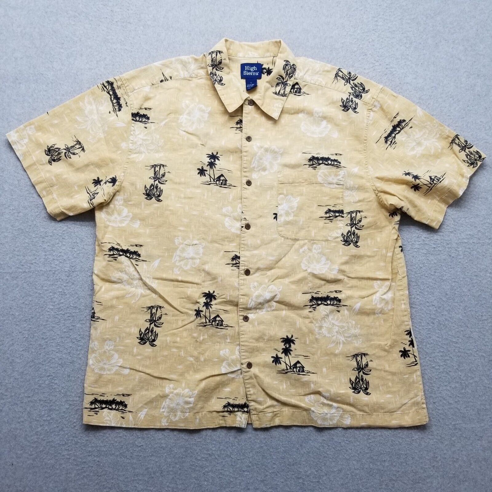 High Sierra High Sierra Shirt Mens Large Hawaiian Floral Button Up Size US L / EU 52-54 / 3 - 1 Thumbnail
