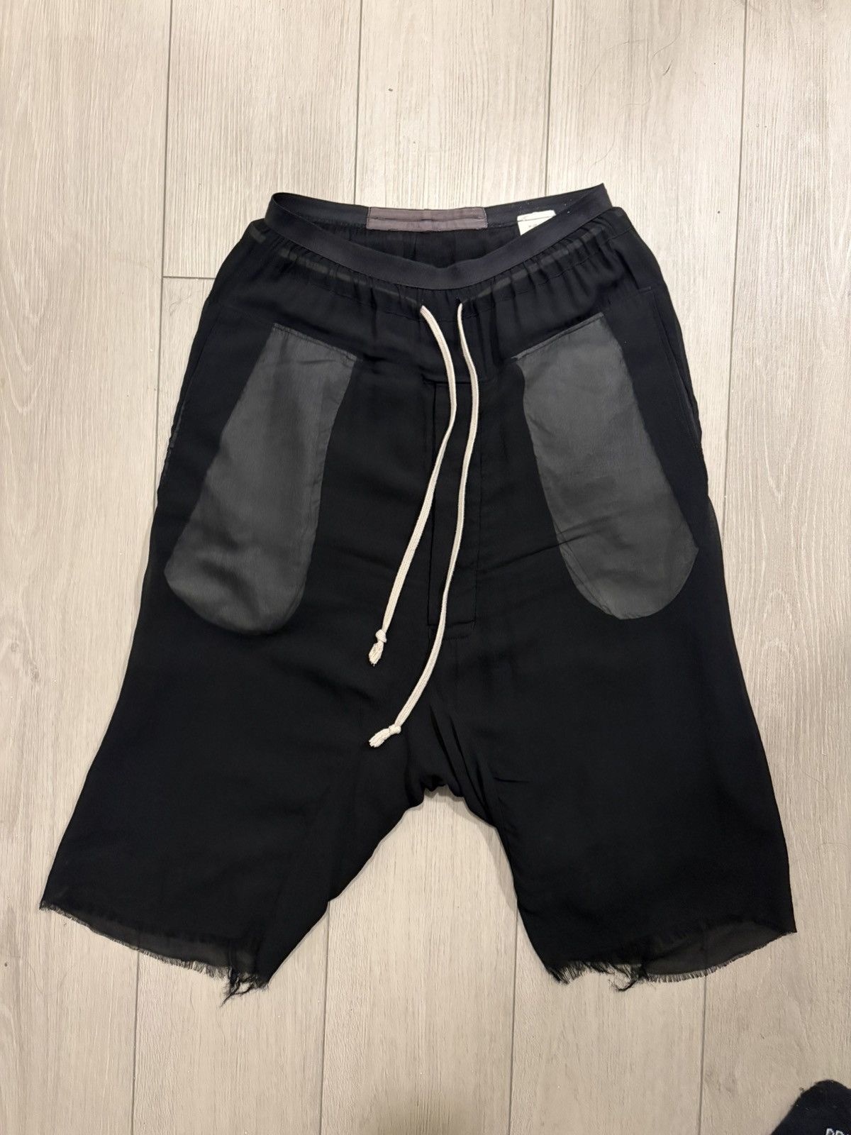 Rick Owens Rick Owens Crust Drop Crotch Silk Shorts Size US 30 / EU 46 - 1 Thumbnail