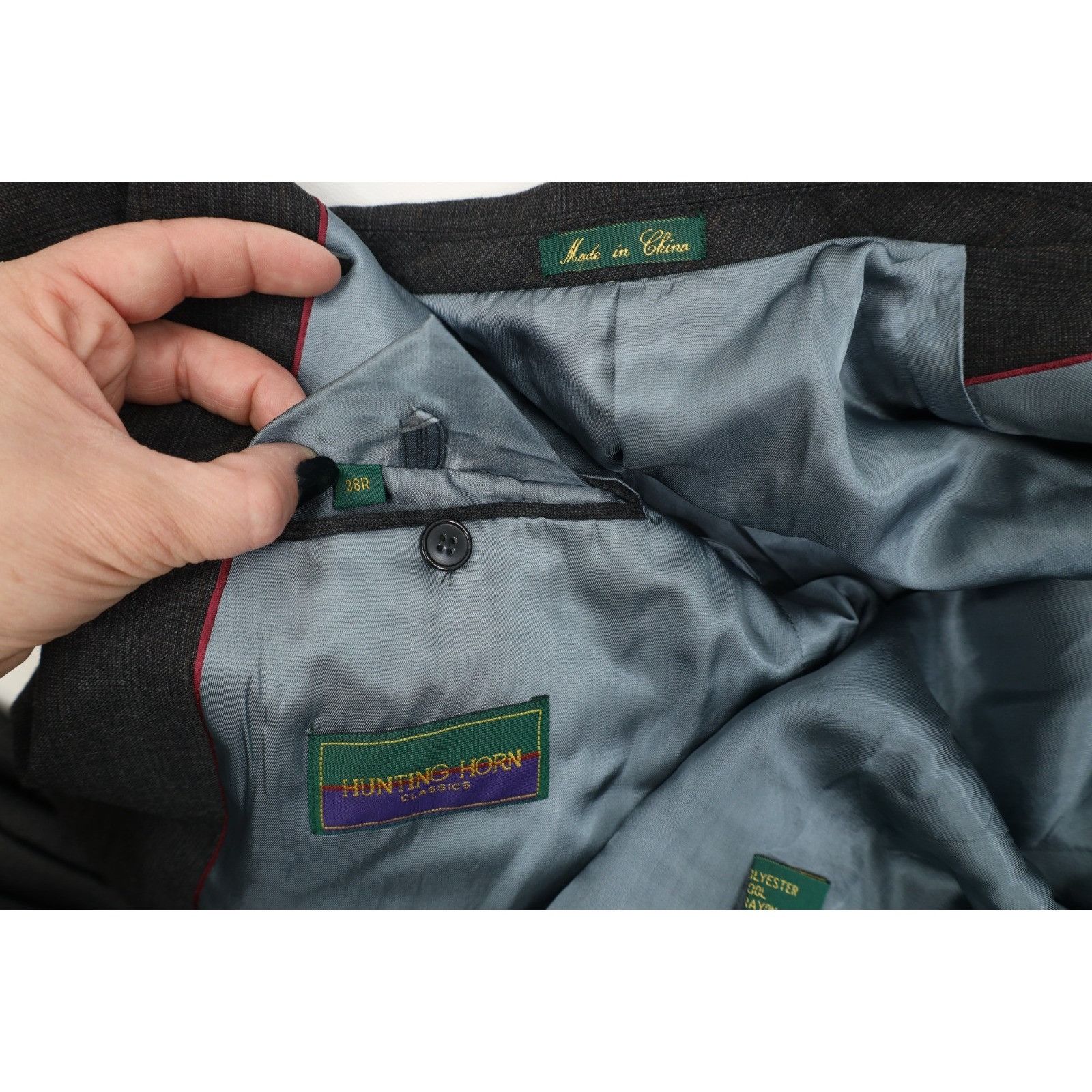 Vintage Vintage 80s 90s Wool Blend 2 Piece Double Breasted Suit Size 38R - 5 Thumbnail