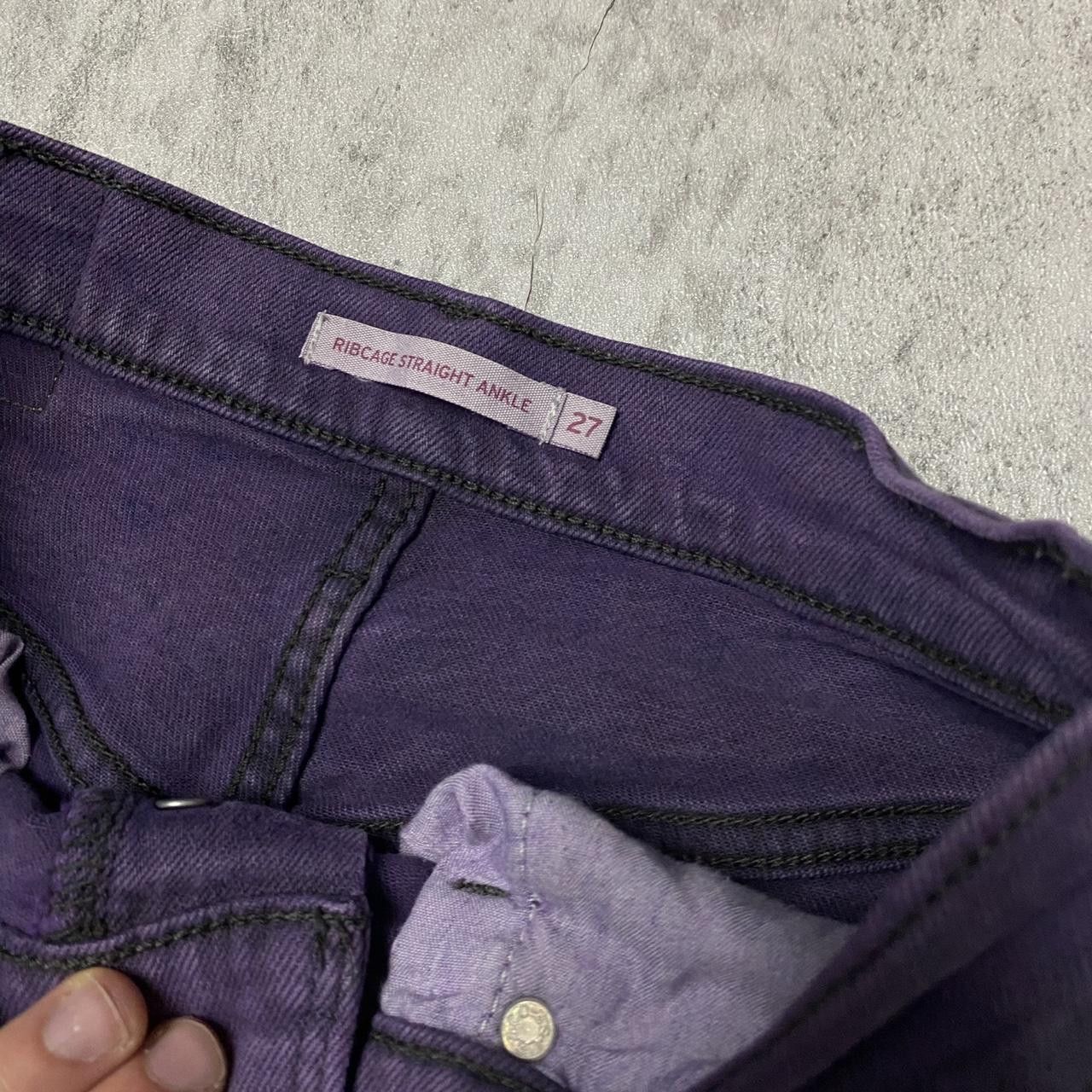 Other High-waisted straight-leg purple jeans #streetwear Size 27" / US 4 / IT 40 - 3 Thumbnail
