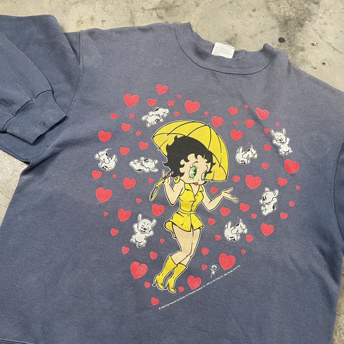 Cartoon Network × Hanes Rare Grail 1993 Betty Boop Mirrored Crewneck Size US L / EU 52-54 / 3 - 2 Thumbnail