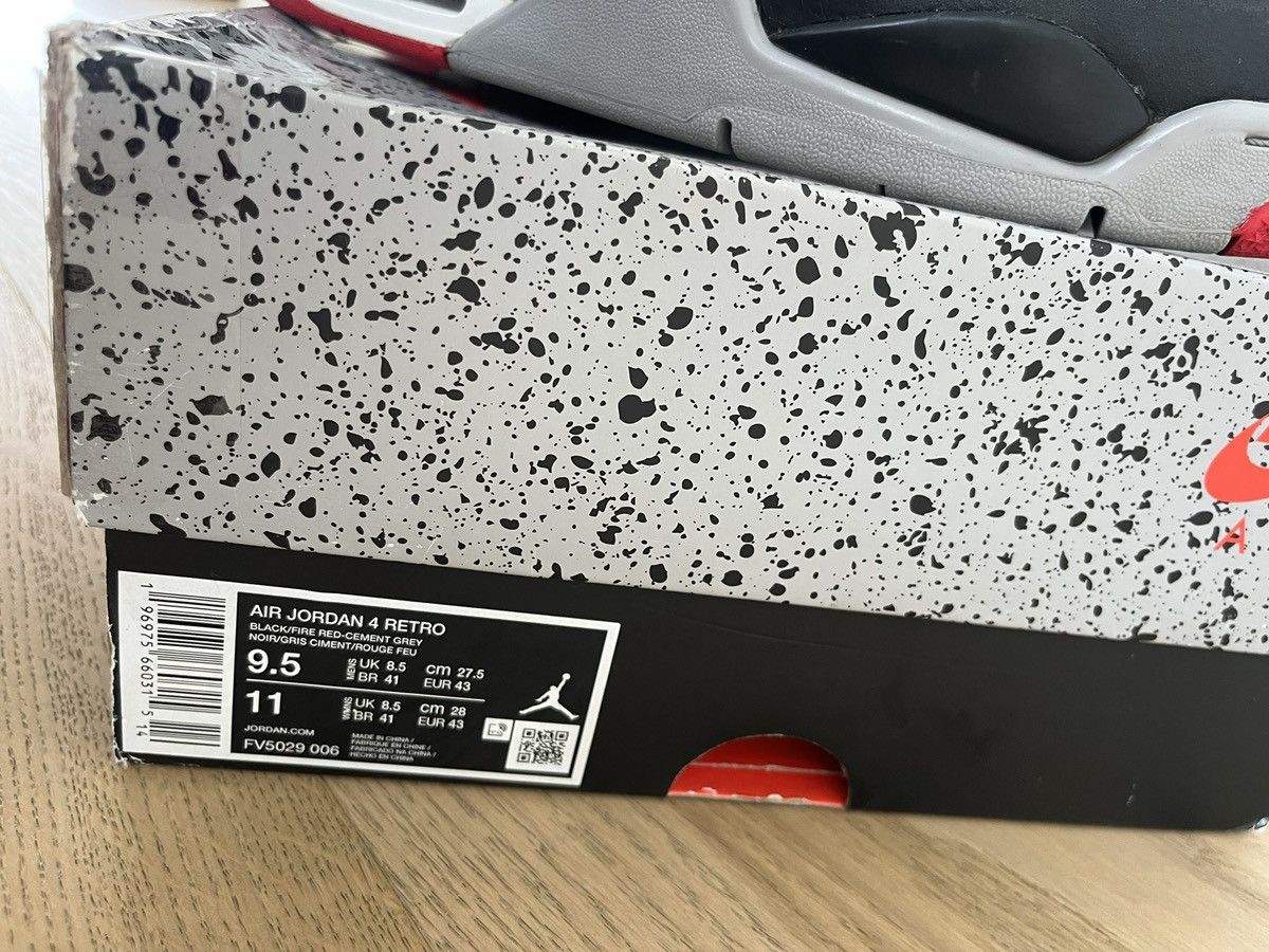 Jordan Brand Jordan 4 Bred Size US 9.5 / EU 42-43 - 8 Thumbnail