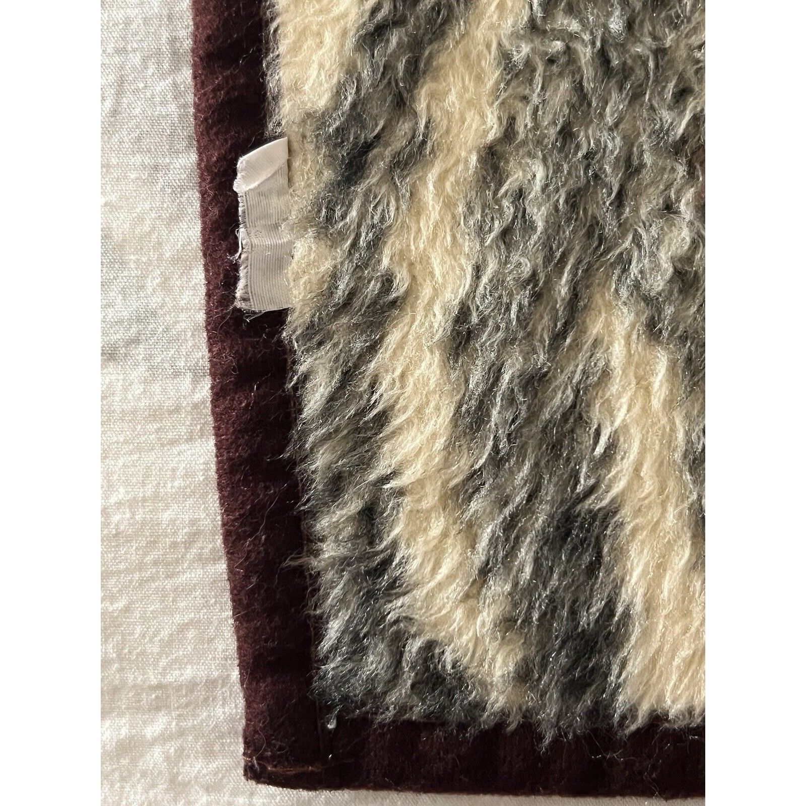 Vintage Bengal Tiger Reversible Blanket Throw 61x51 Animal P