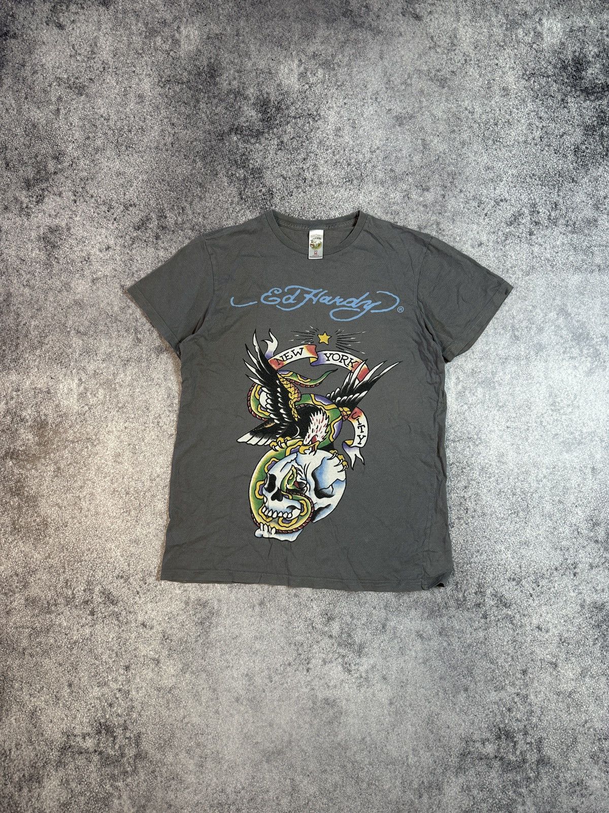 Christian Audigier × Ed Hardy Y2K Ed Hardy Christian Audigier Logo T-shirt Avant Garde Vtg Size US M / EU 48-50 / 2 - 1 Thumbnail