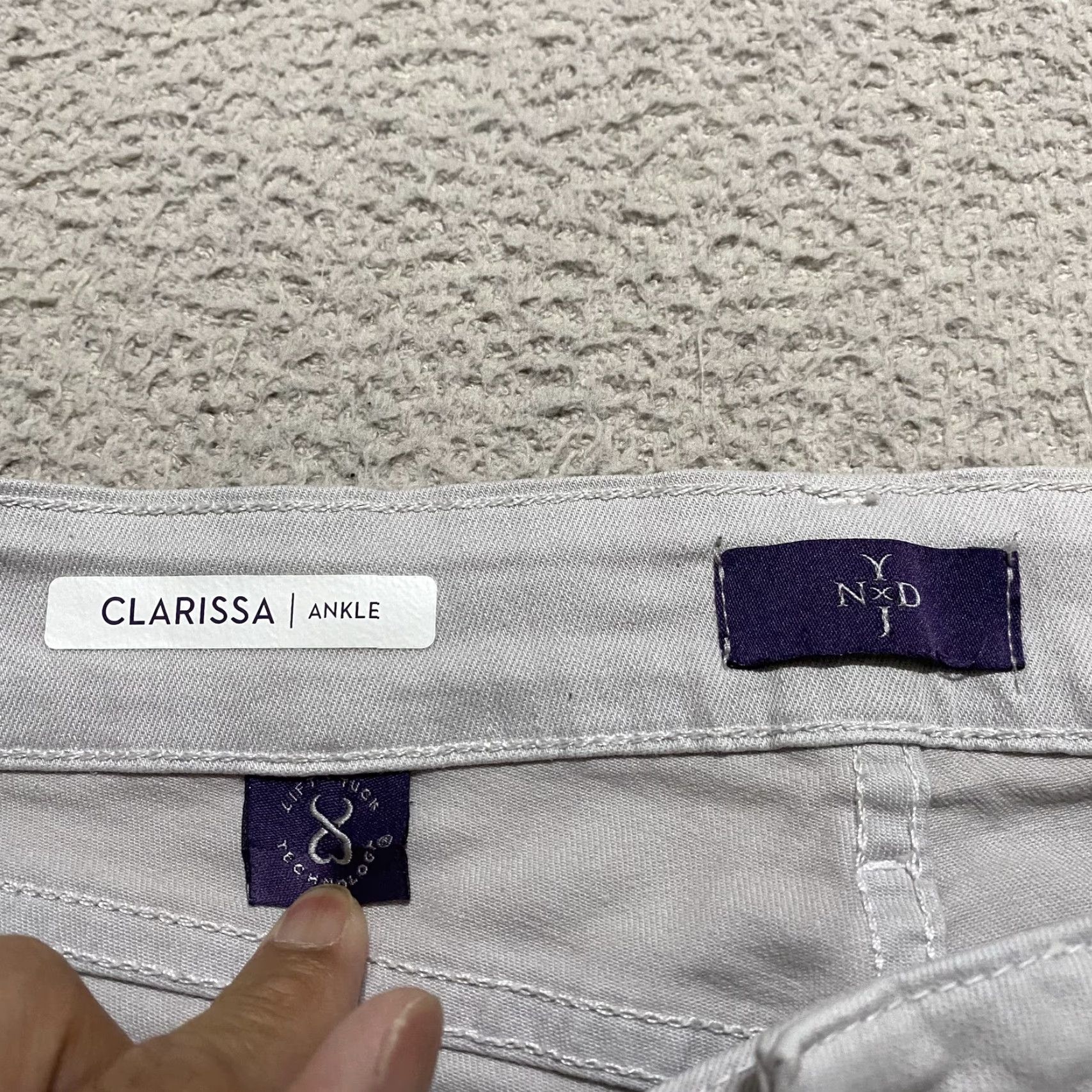 NYDJ NYDJ Jeans Womens 10P Petites Gray Denim Skinny Stretch Clarissa Ankle Size 32" / US 10 / IT 46 - 3 Thumbnail