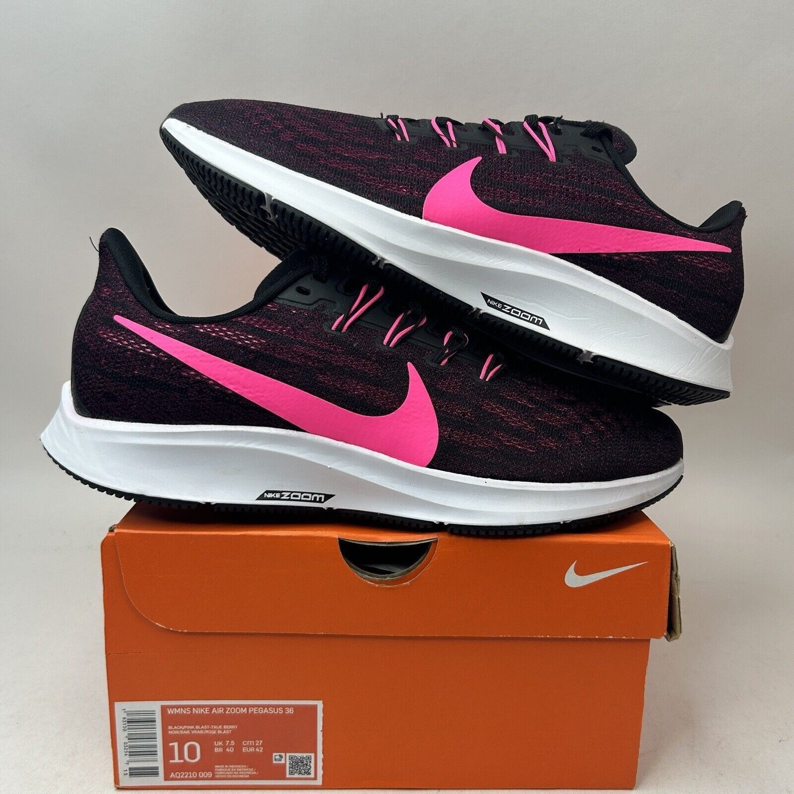 Nike Nike Air Zoom Pegasus 36 WMNS “Pink Blast/True Berry" 2024 Size US 10 / IT 40 - 1 Thumbnail