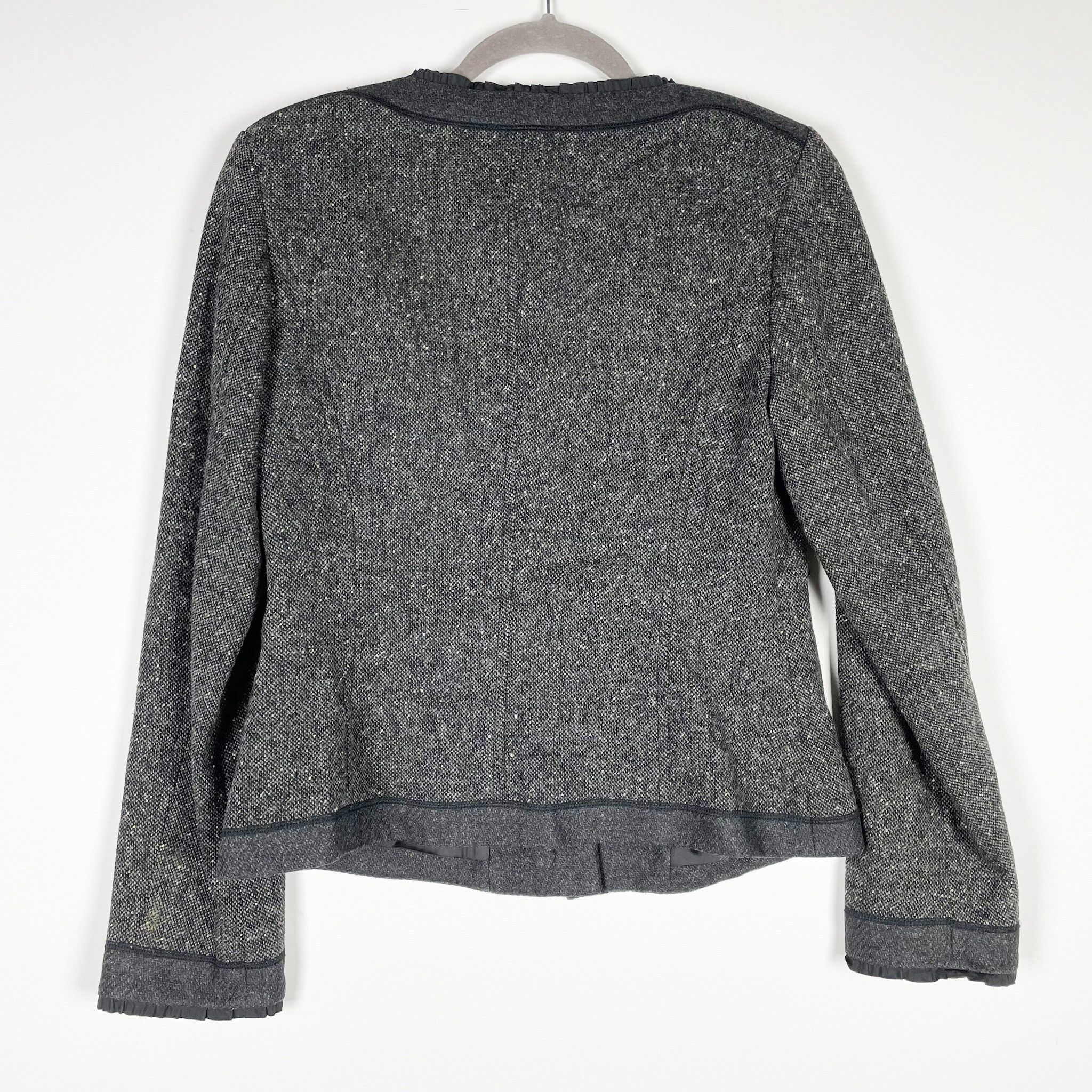 Bogner Bogner Women's Wool Cashmere Woven Ruffle Size M / US 6-8 / IT 42-44 - 3 Thumbnail