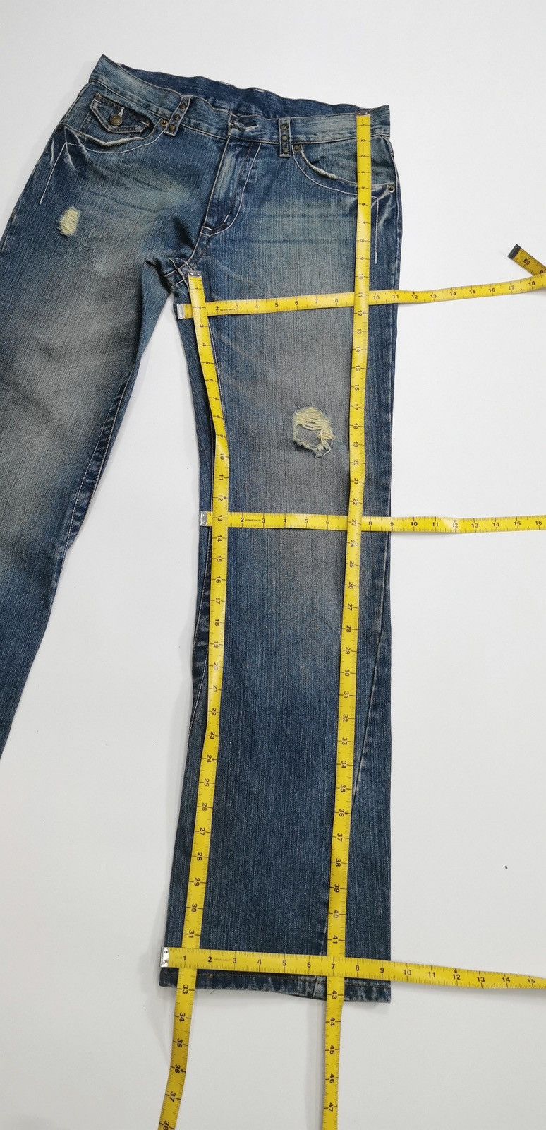 Japanese Brand Unbrand Bootcut Twist Seam Denim Jeans Size US 32 / EU 48 - 11 Thumbnail