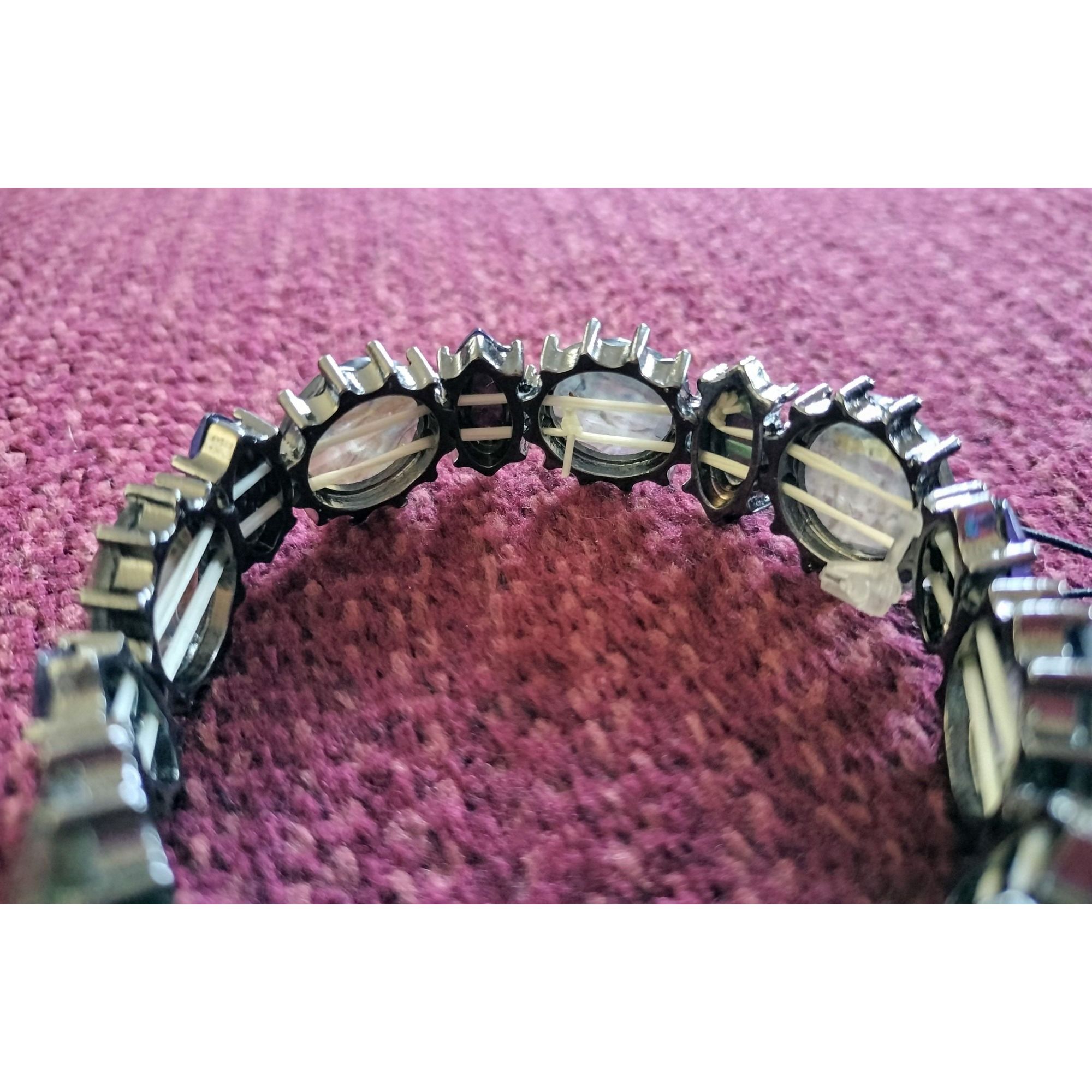 Other Mixit Stretch Bracelet Purple Silver Beads One Size Jewelry Size ONE SIZE - 13 Thumbnail