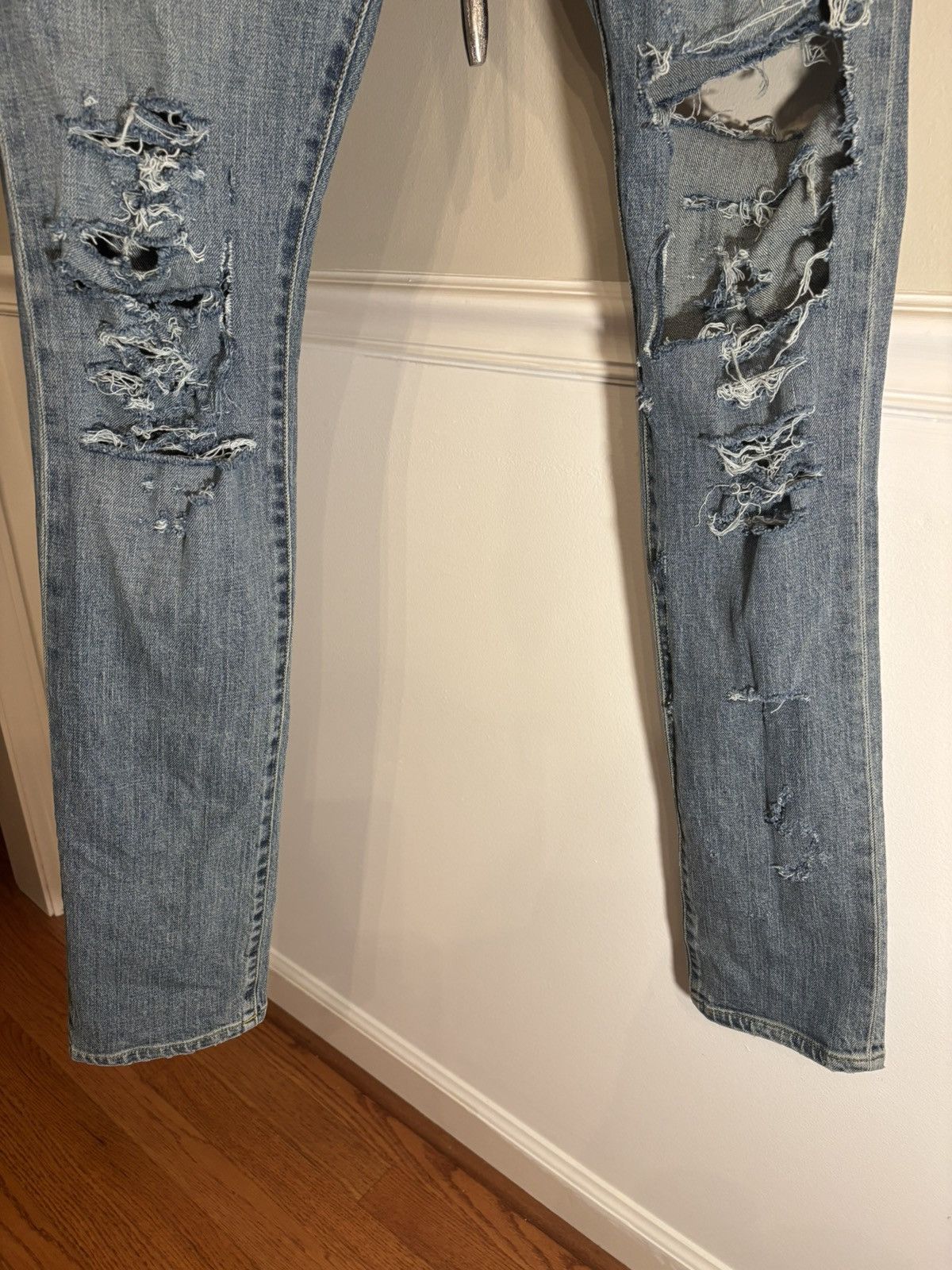 Saint Laurent Paris Title: Saint Laurent Paris 2014 D01 M/SL-LW Destroyed Jeans Size US 28 / EU 44 - 9 Thumbnail