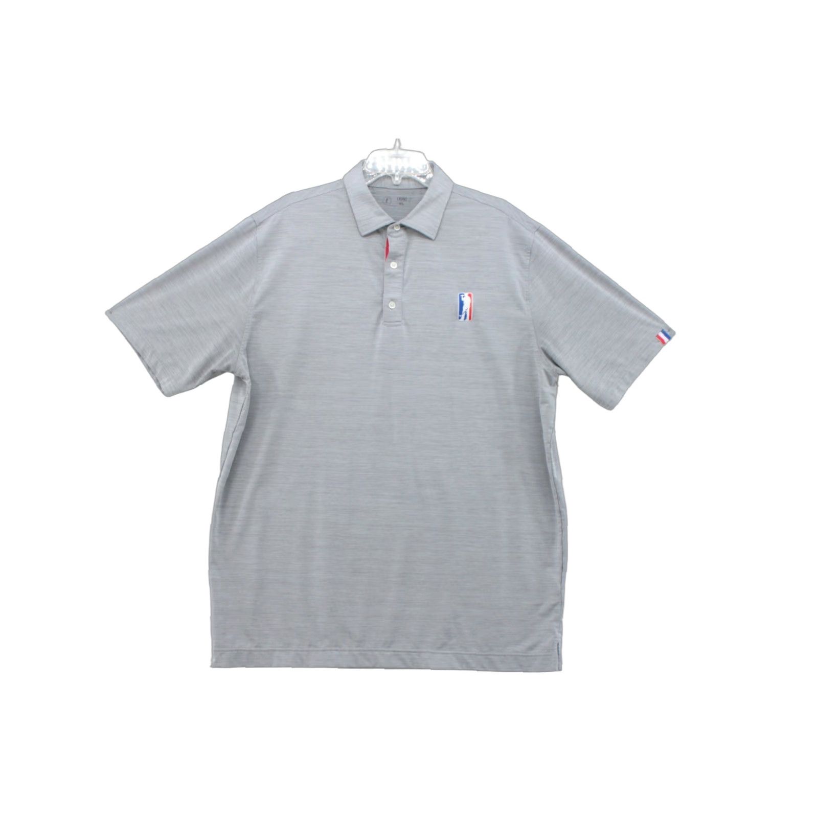 Vintage USAG You Suck At Golf Polo Shirt Men's XL Gray Performance Stretch Embroidered Polo Shirt XS? Size US XL / EU 56 / 4 - 1 Thumbnail