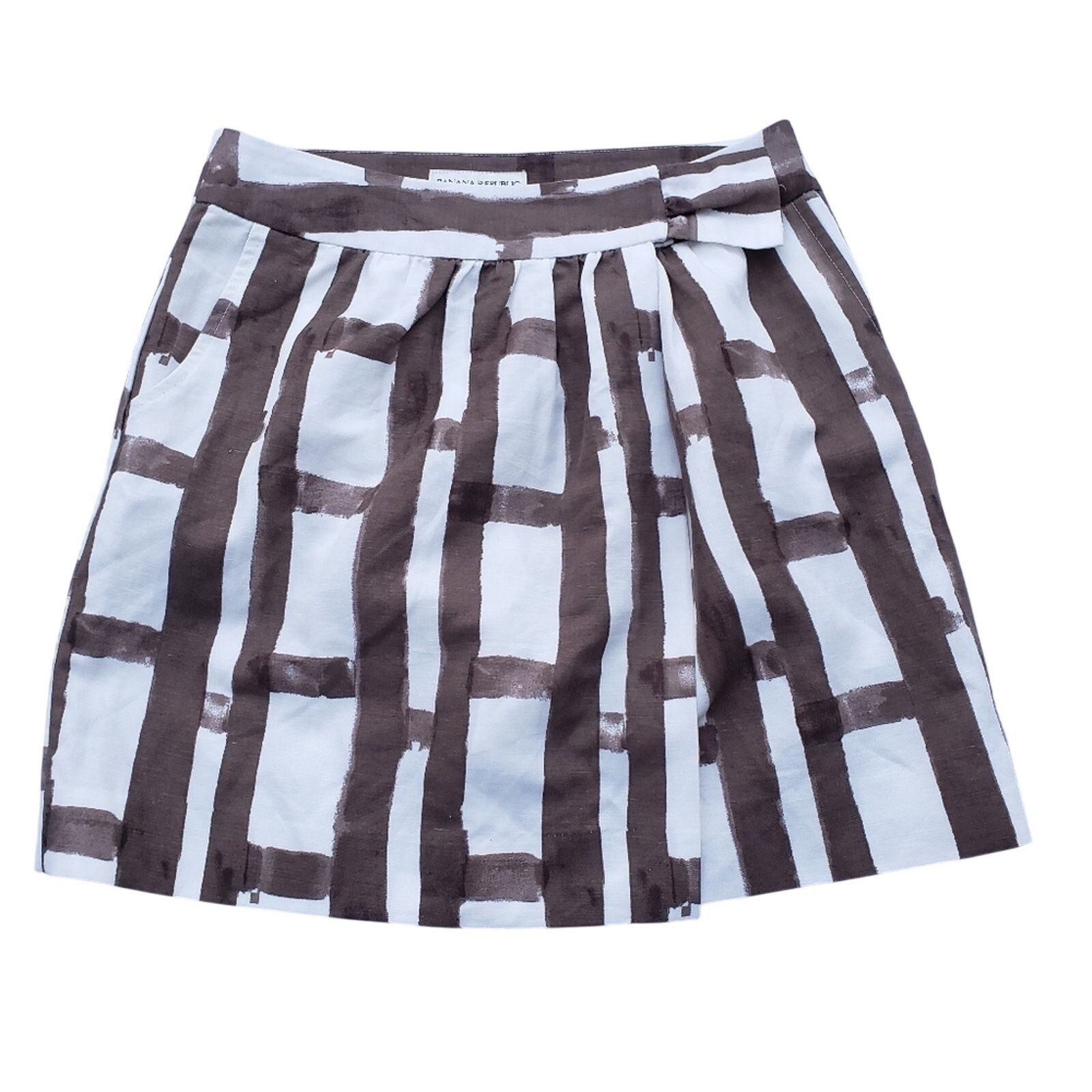 Banana Republic New Banana Republic Womnens 2 Linen Blend Mini Wrap Skirt Size 29" - 1 Thumbnail