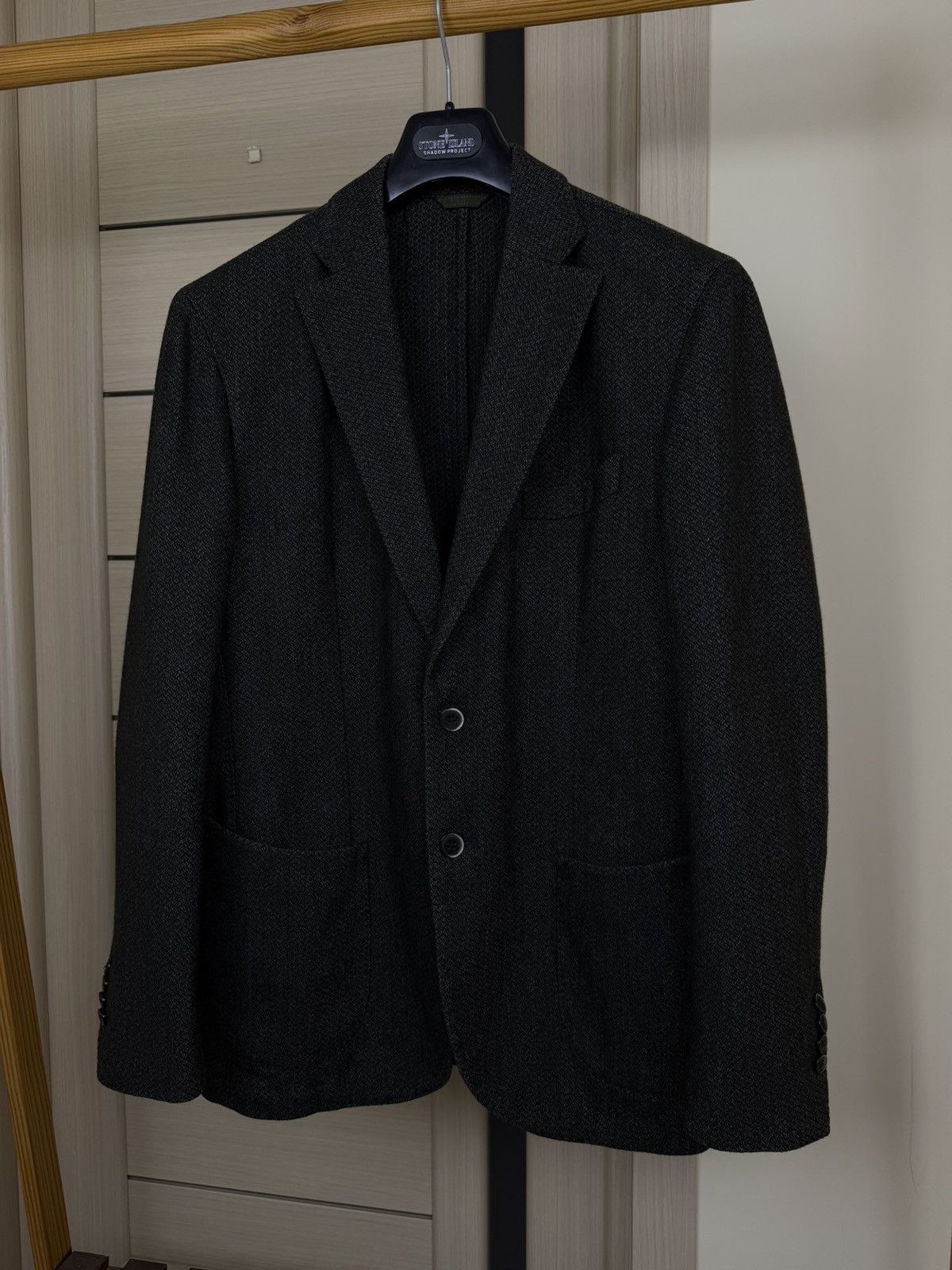 Other Rose and Born Lubiam unlined Mesh Wool Sport Blazer Jacket Size 50L - 2 Thumbnail