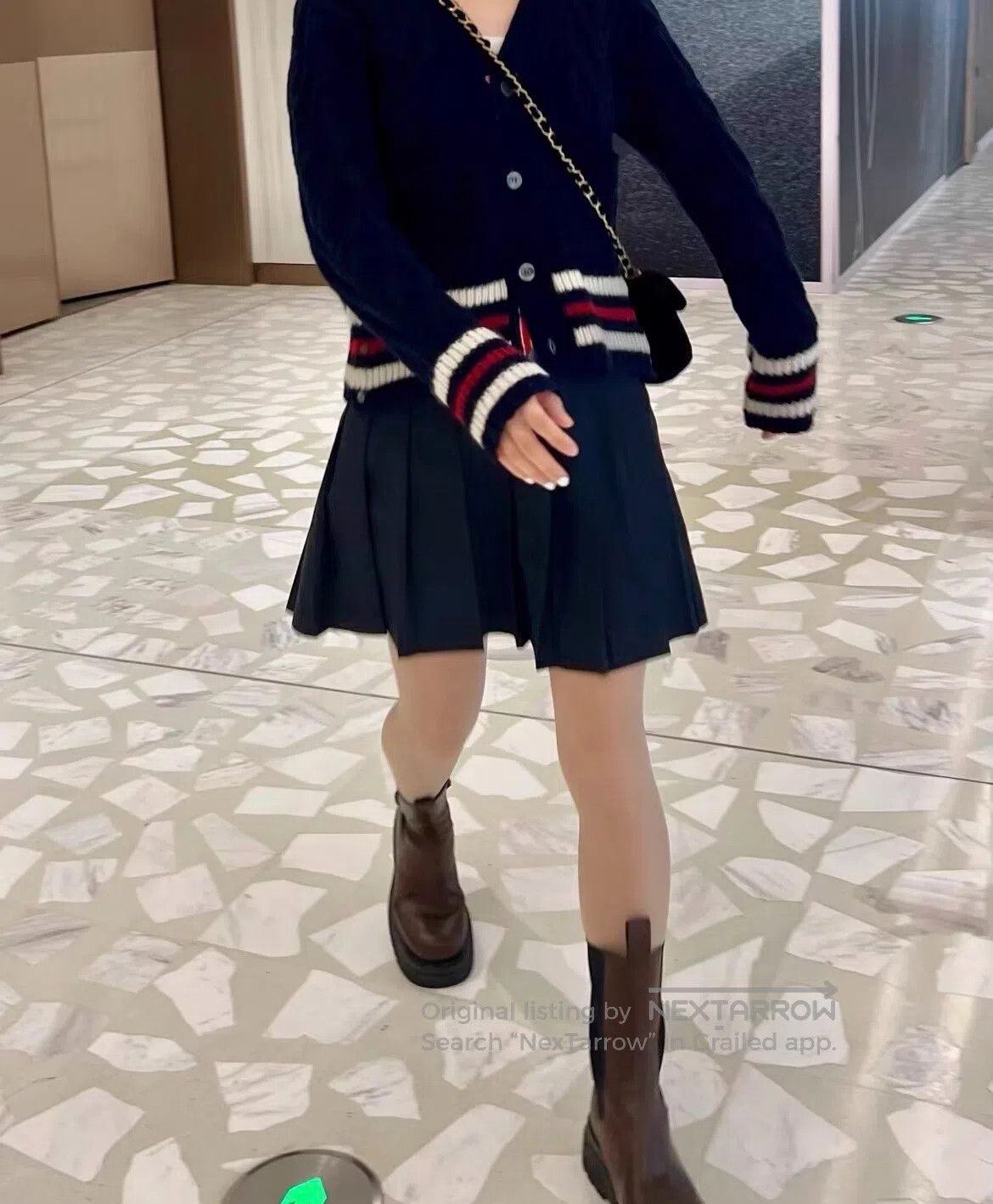 Thom Browne Thom Browne size 4 Striped wool knitted cardigan with a pla Size XL / US 12-14 / IT 48-50 - 1 Thumbnail