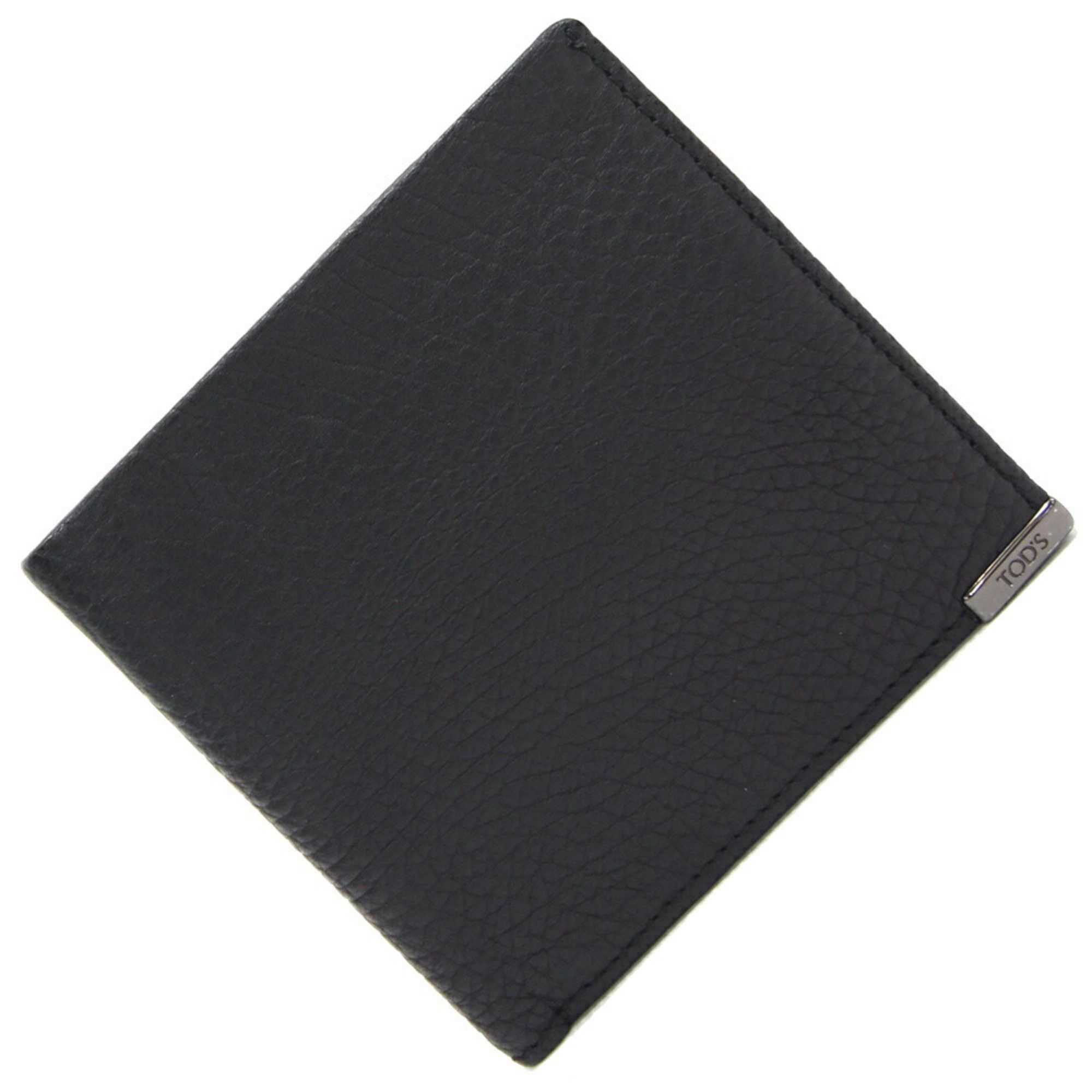 image of Tods Tod's Bi-Fold Wallet Black Leather Compact Men's Tod's