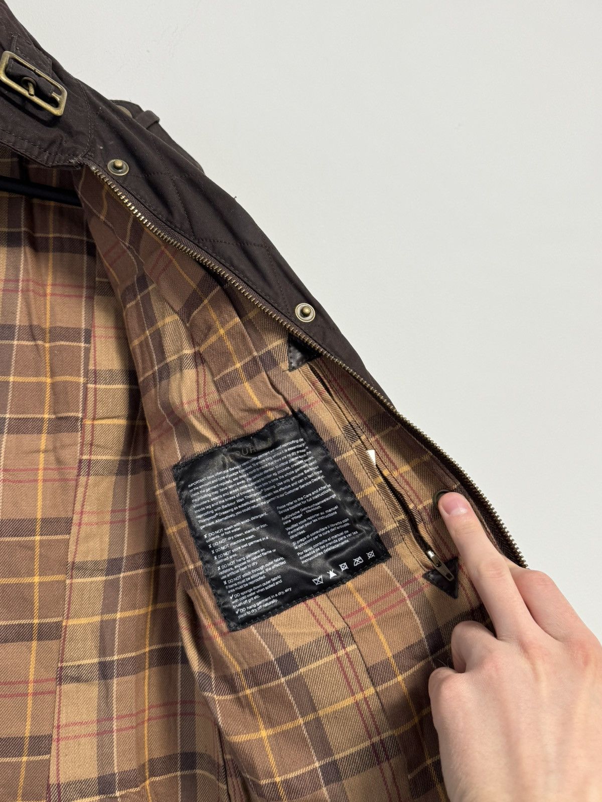Barbour Barbour Quilted Wax Jacket With Belt - Olive Green Brown Size M / US 6-8 / IT 42-44 - 16 Thumbnail