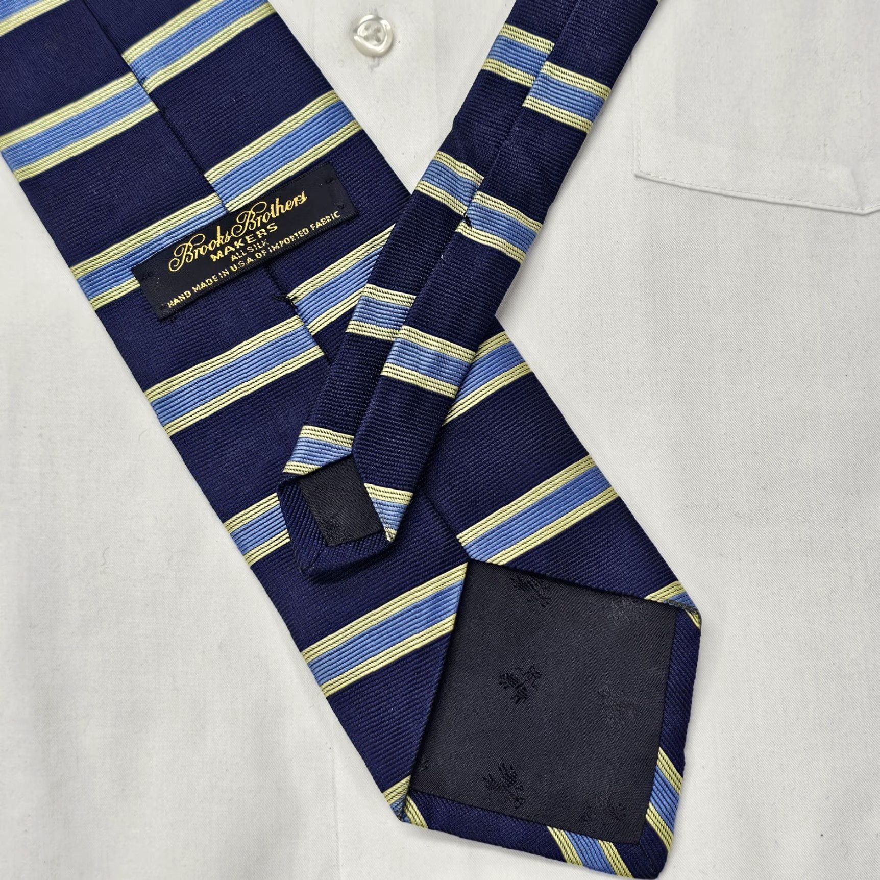 Brooks Brothers Brooks Brothers Makers Silk Men's Necktie Tie Striped Ribbed Horizontal Preppy Size ONE SIZE - 4 Thumbnail