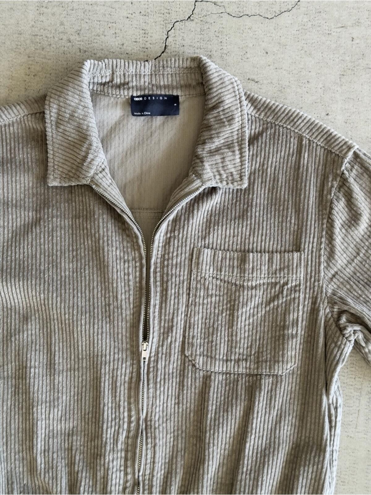 Asos ASOS Design / Men’s Corduroy Romper / Green Khaki Size ONE SIZE - 3 Thumbnail