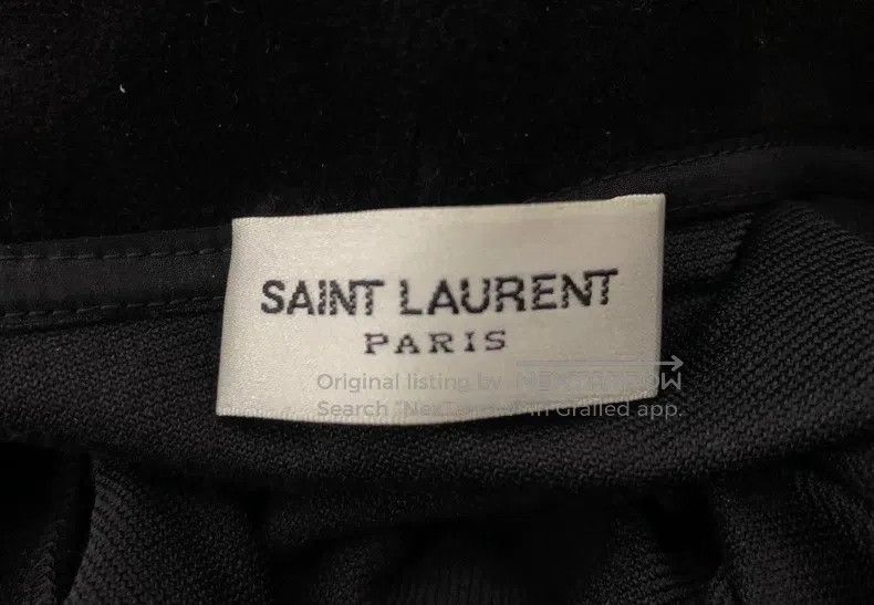 Saint Laurent Paris Saint Laurent Paris Black Velvet Destroyed Hooded Sweatshi Size US L / EU 52-54 / 3 - 3 Thumbnail