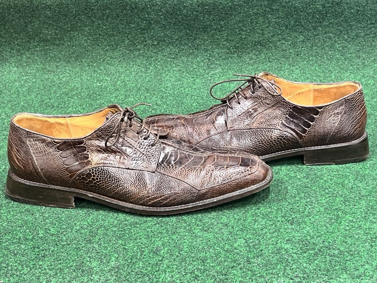 Belvedere Belvedere Genuine Ostrich Leather Oxford Shoes Size US 11 / EU 44 - 3 Thumbnail