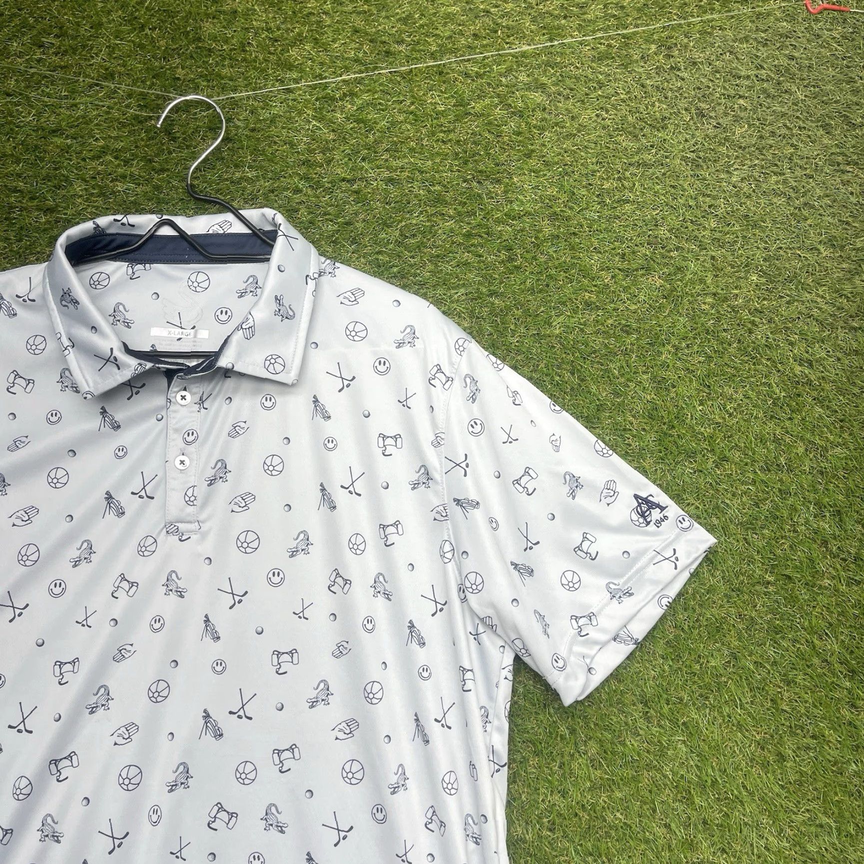 Vintage VINTAGE Swannies Polo Shirt Mens XL The Goat White Performance Golf Outdoor Tech AOP Size US XL / EU 56 / 4 - 3 Thumbnail